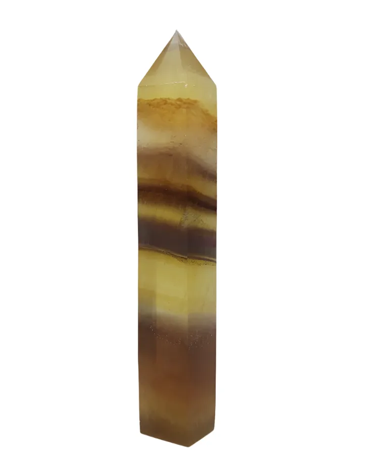 229G Yellow Fluorite Crystal Tower