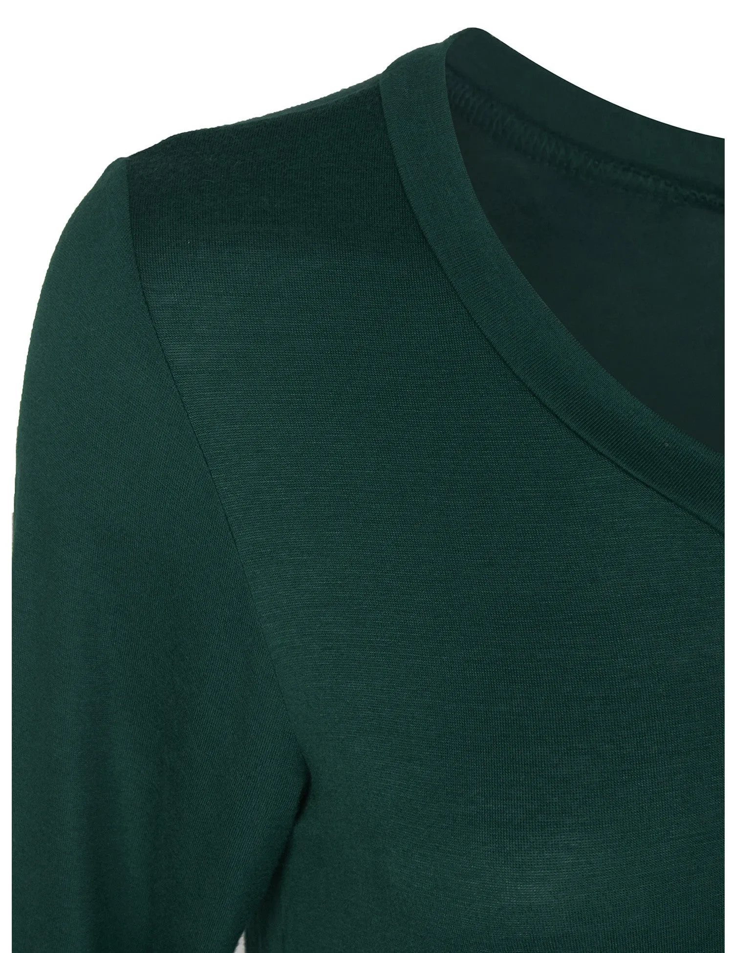 3/4 Sleeve V Neck Comfortable Fit Tunic Top