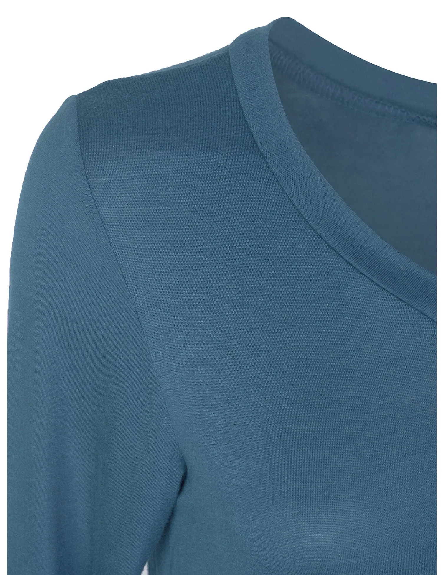 3/4 Sleeve V Neck Comfortable Fit Tunic Top