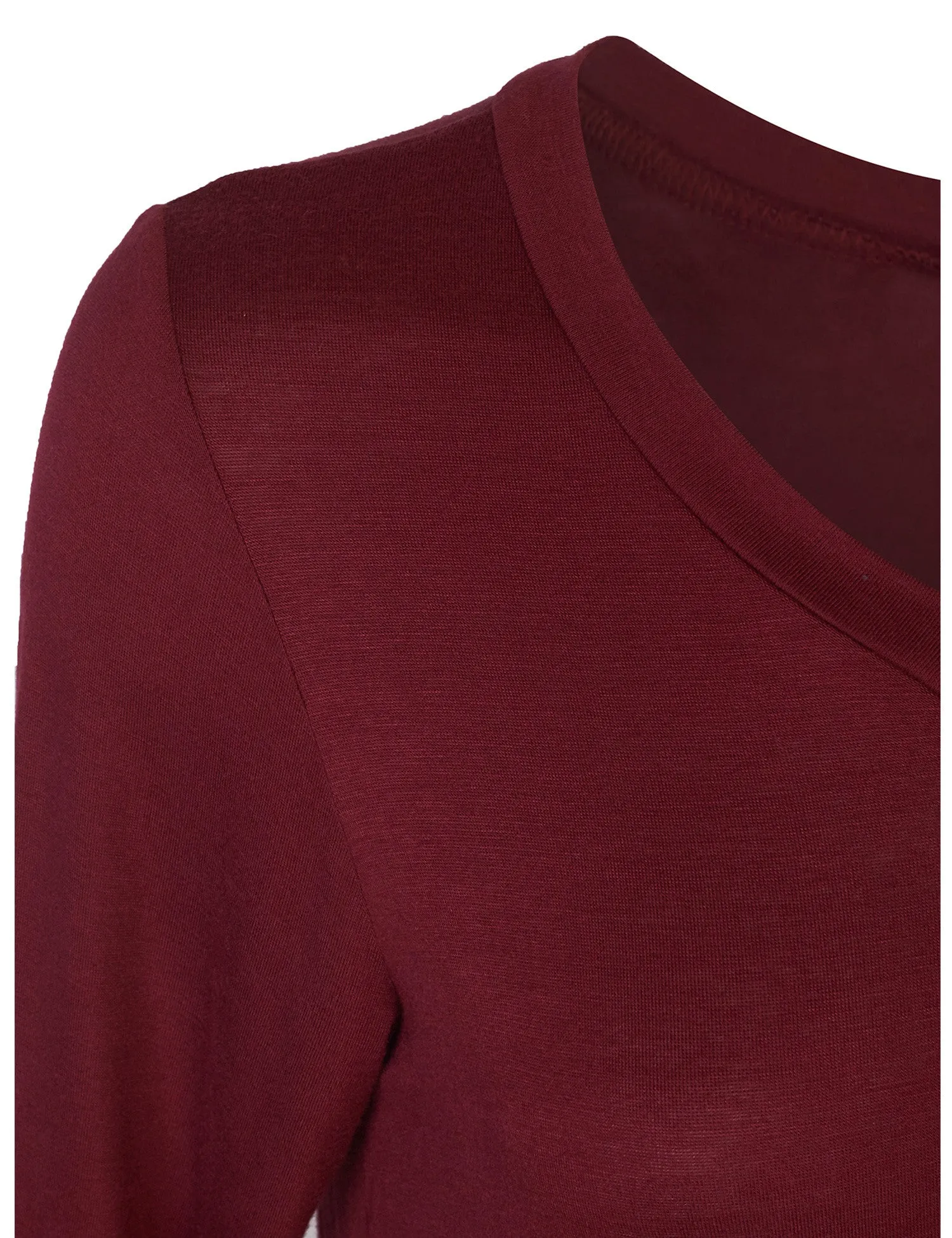 3/4 Sleeve V Neck Comfortable Fit Tunic Top