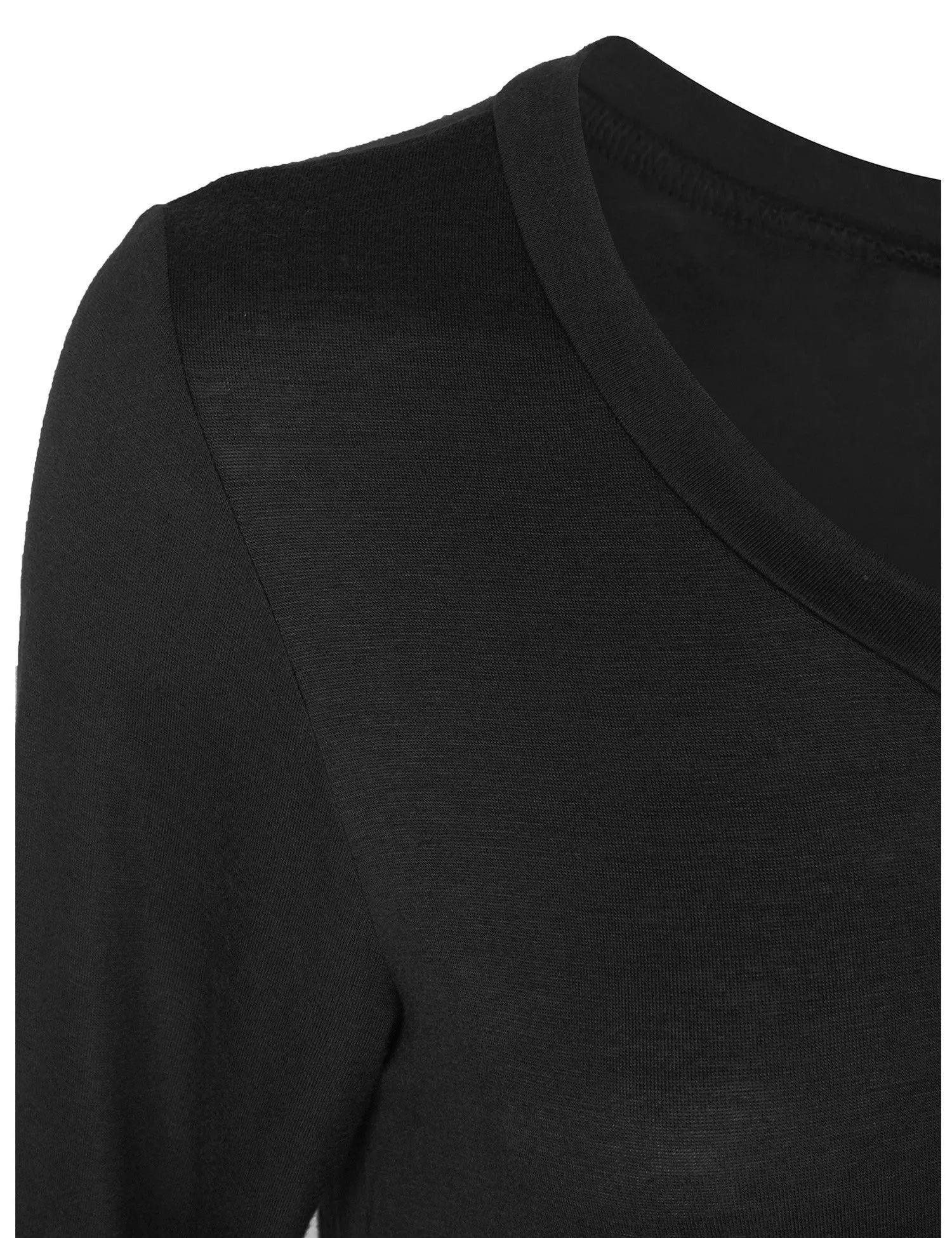 3/4 Sleeve V Neck Comfortable Fit Tunic Top