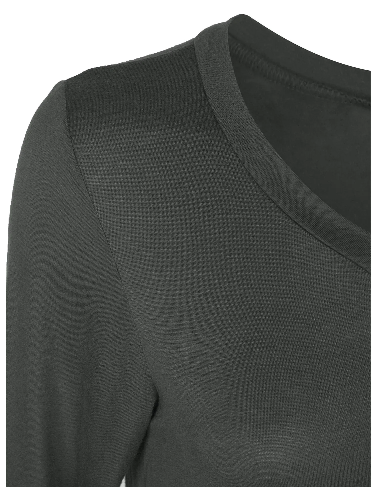 3/4 Sleeve V Neck Comfortable Fit Tunic Top