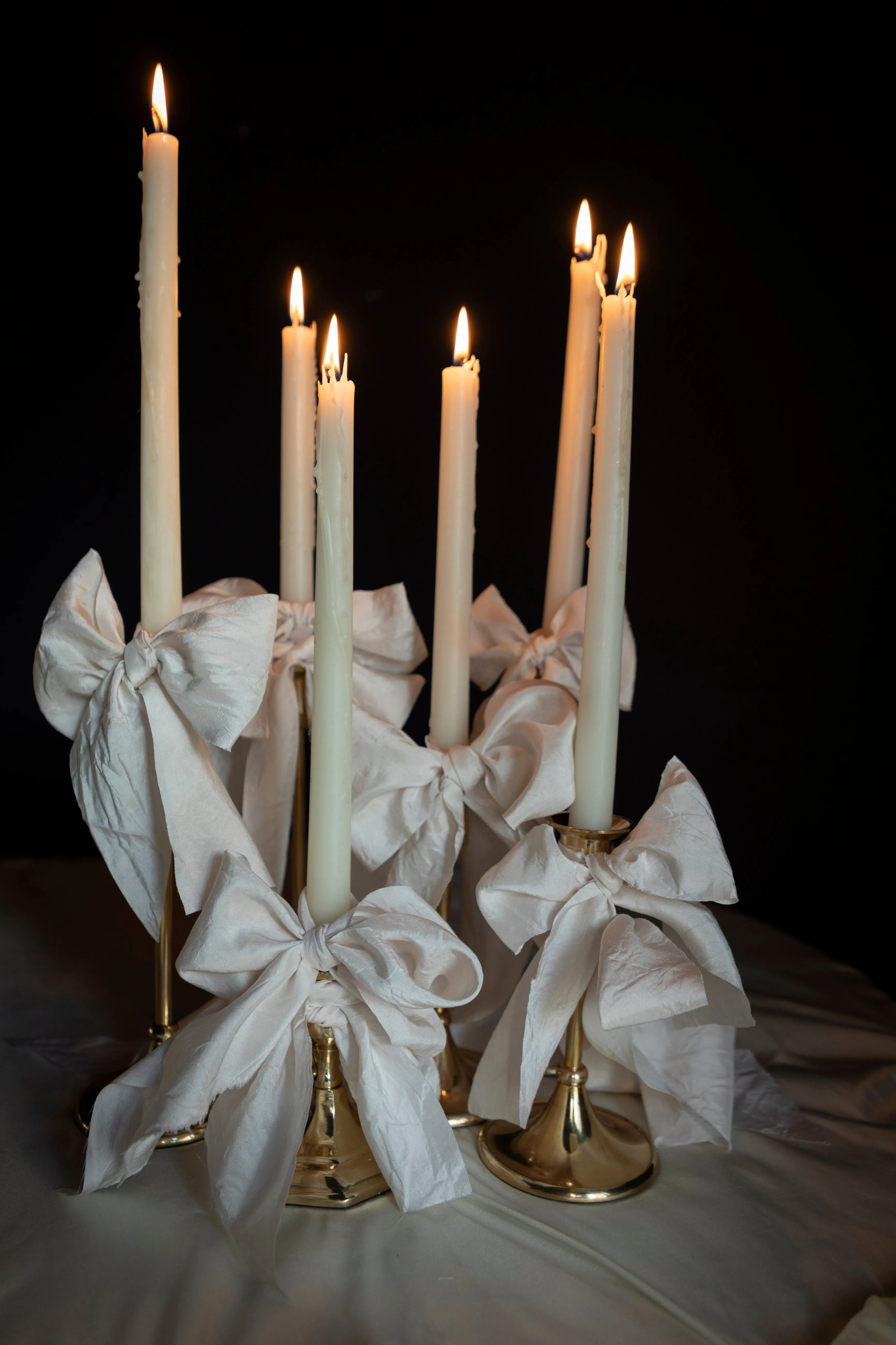 Antique White Crinkle Taffeta Silk Ribbon