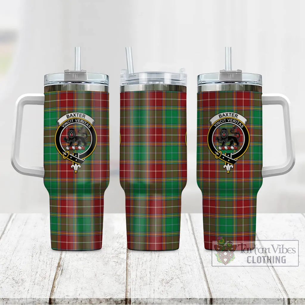 Baxter Modern Tartan and Family Crest Tumbler with Handle