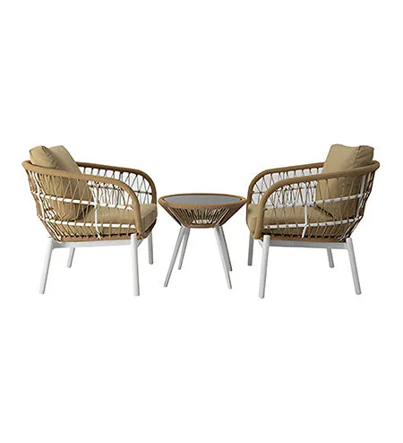 Beige lounge set with table
