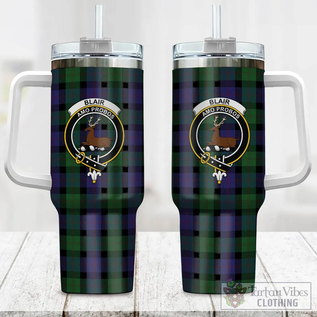 Blair Tartan and Family Crest Tumbler with Handle