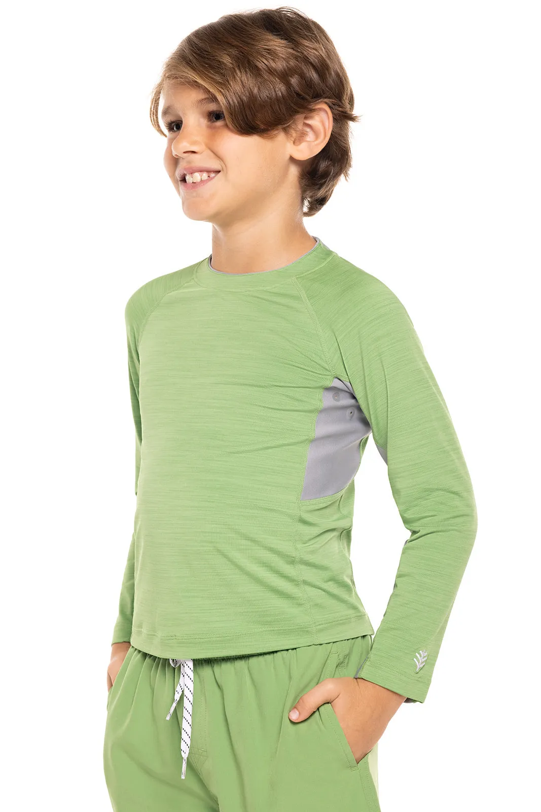 Boy's Ultimate Long Sleeve Rash Guard  |  Soft Fern