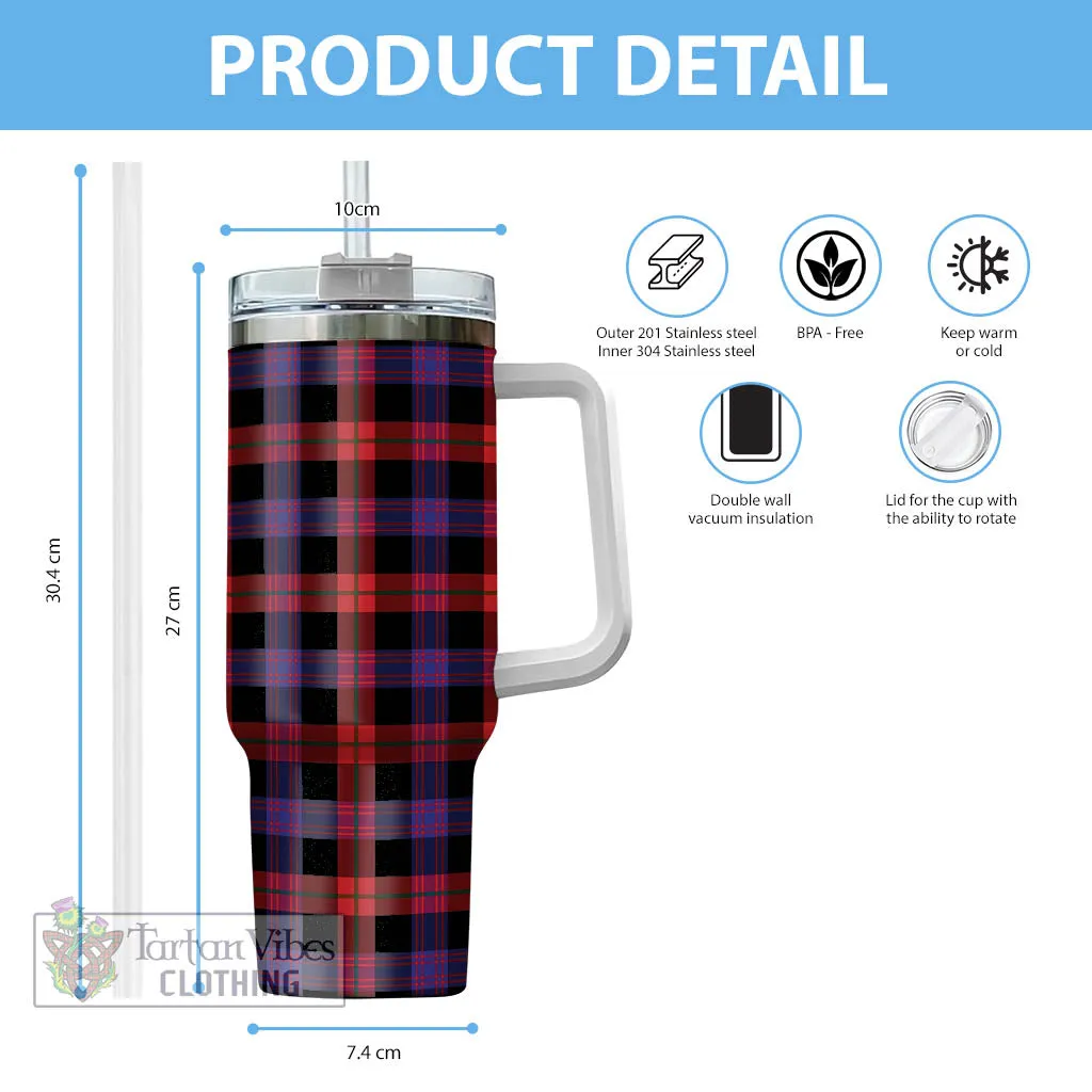 Broun Modern Tartan Tumbler with Handle
