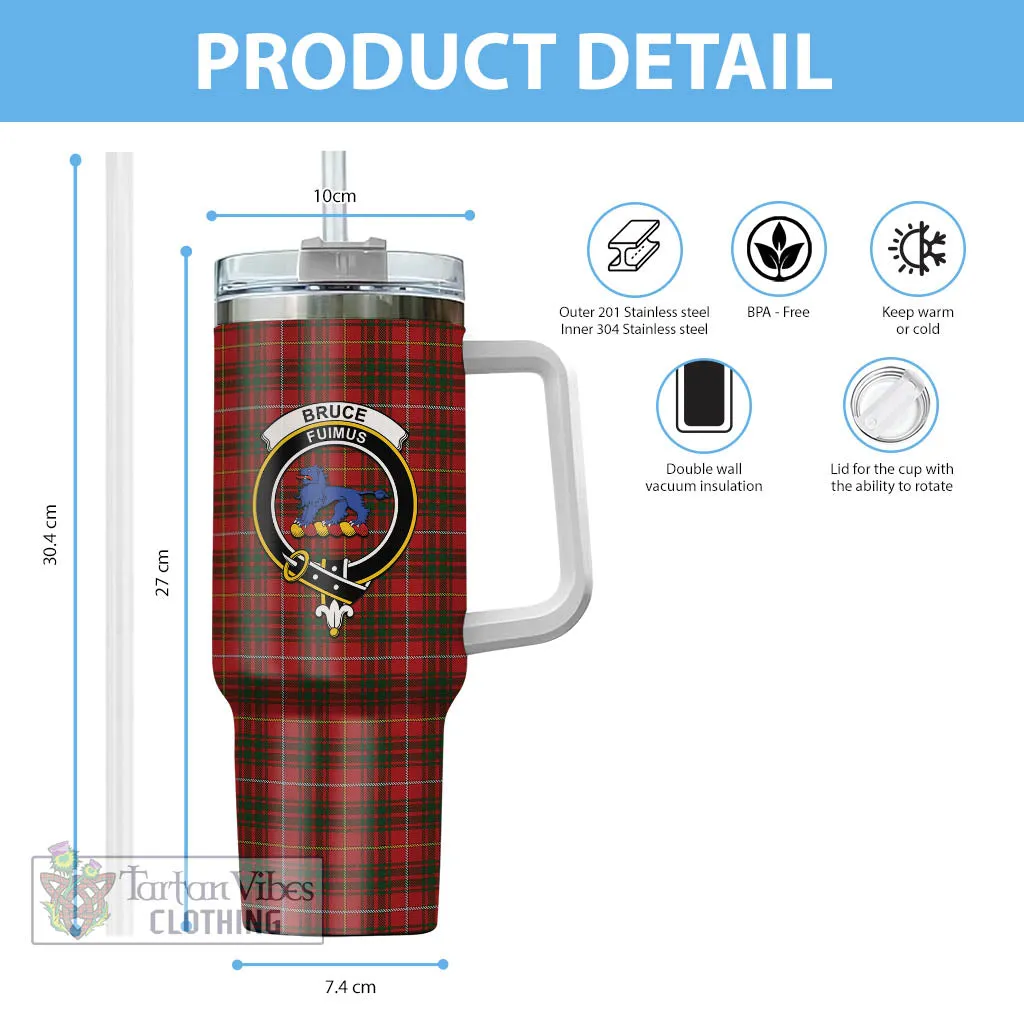Bruce Tartan and Family Crest Tumbler with Handle