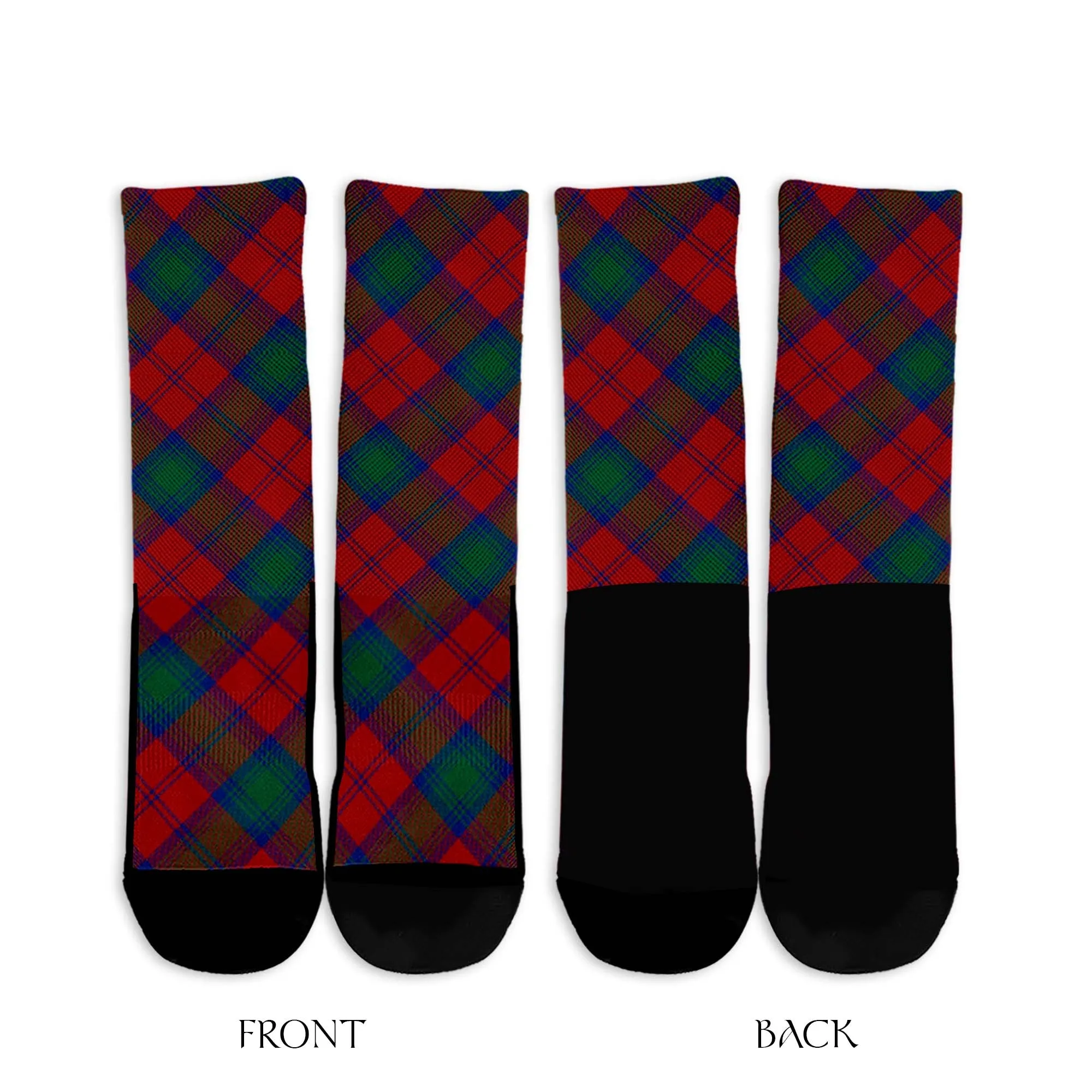 Byres (Byses) Tartan Crew Socks Cross Tartan Style