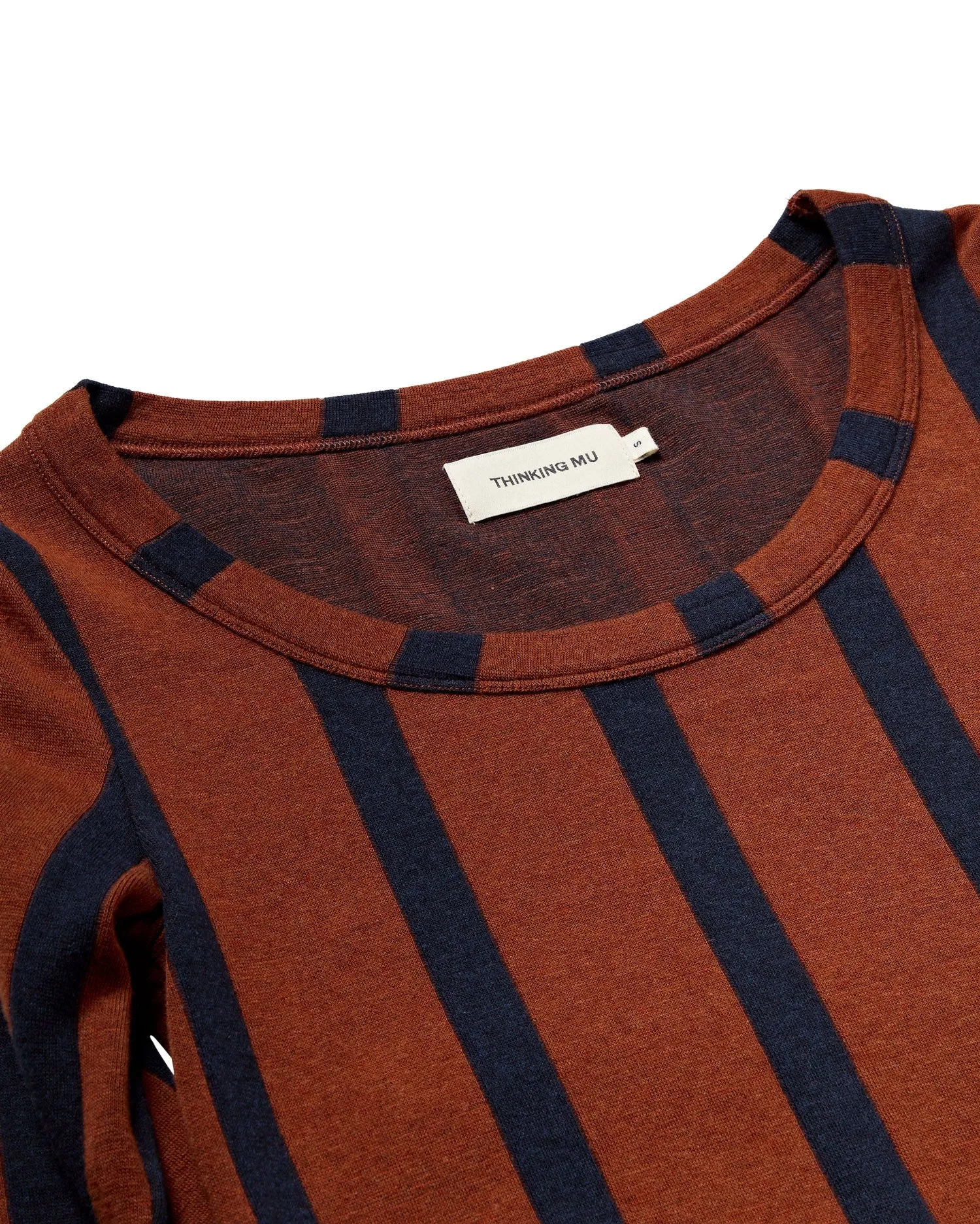 Casilda Wool Top Navy/Brown Stripes