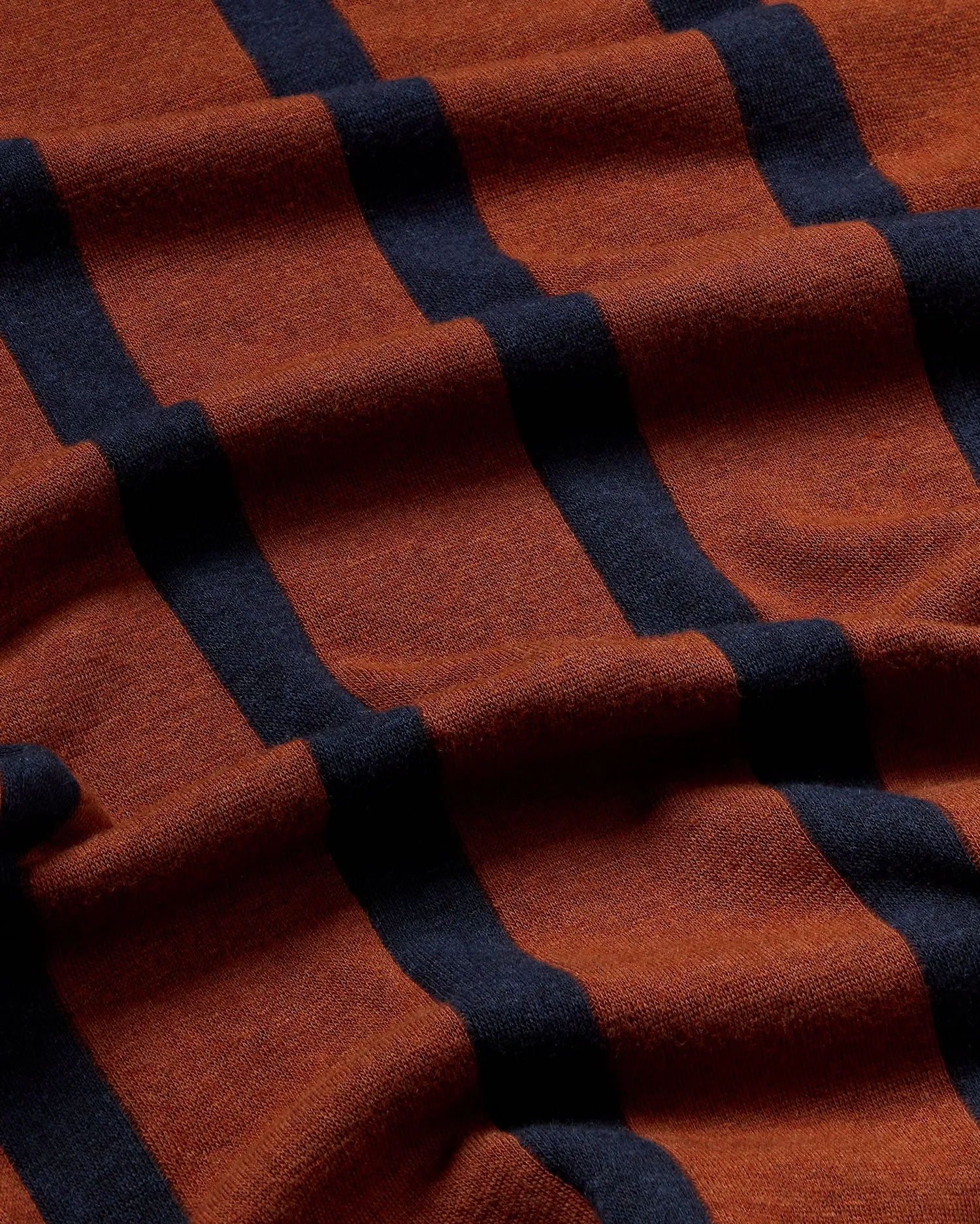 Casilda Wool Top Navy/Brown Stripes
