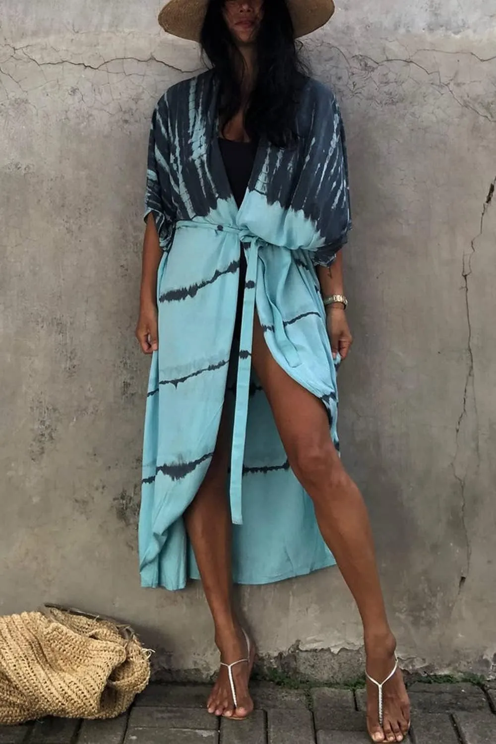 CHERRY CAT Women Beachwear Long Beach Coverups Kaftan Casual Caftan Dress