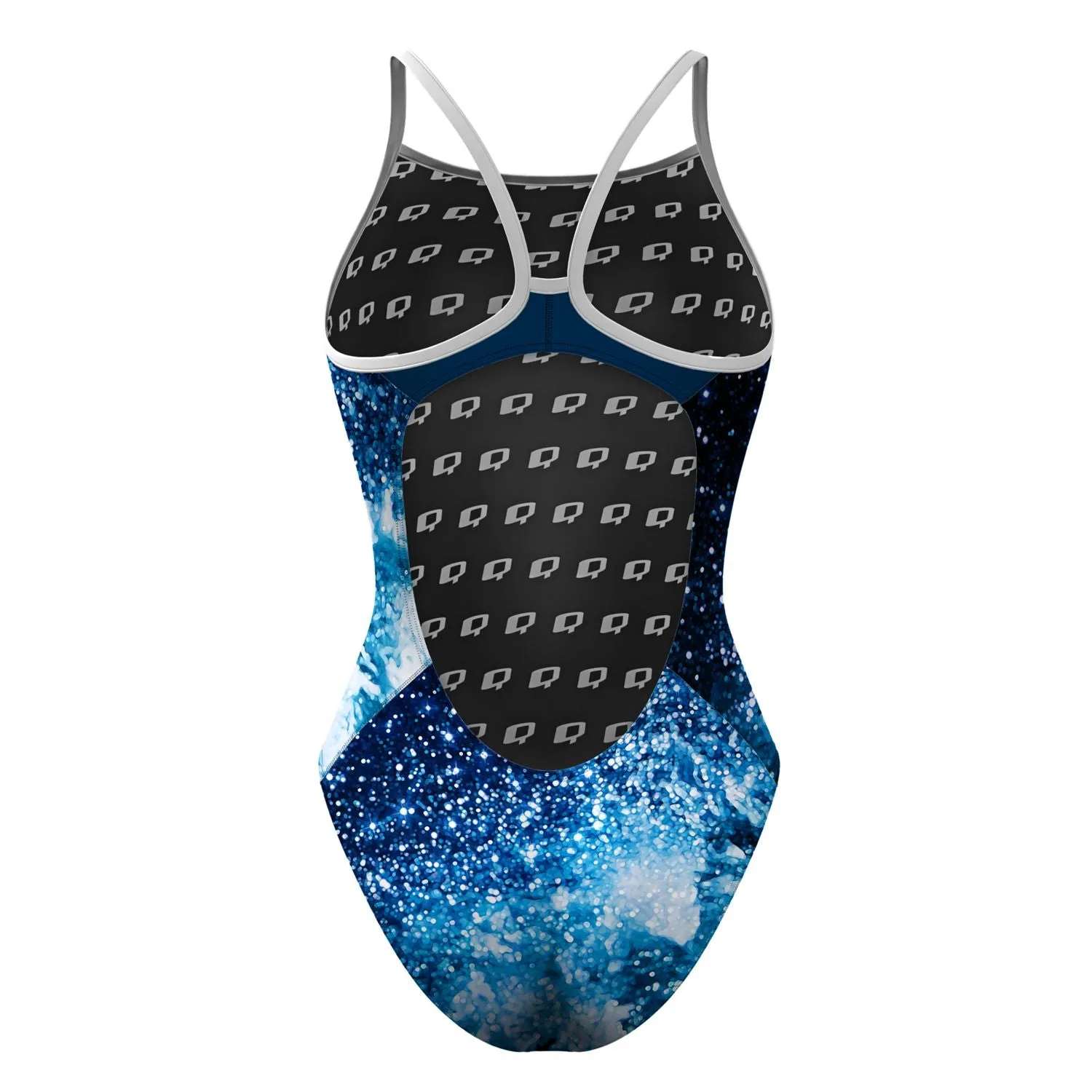Cosmic Waves Skinny Strap Swimsuit