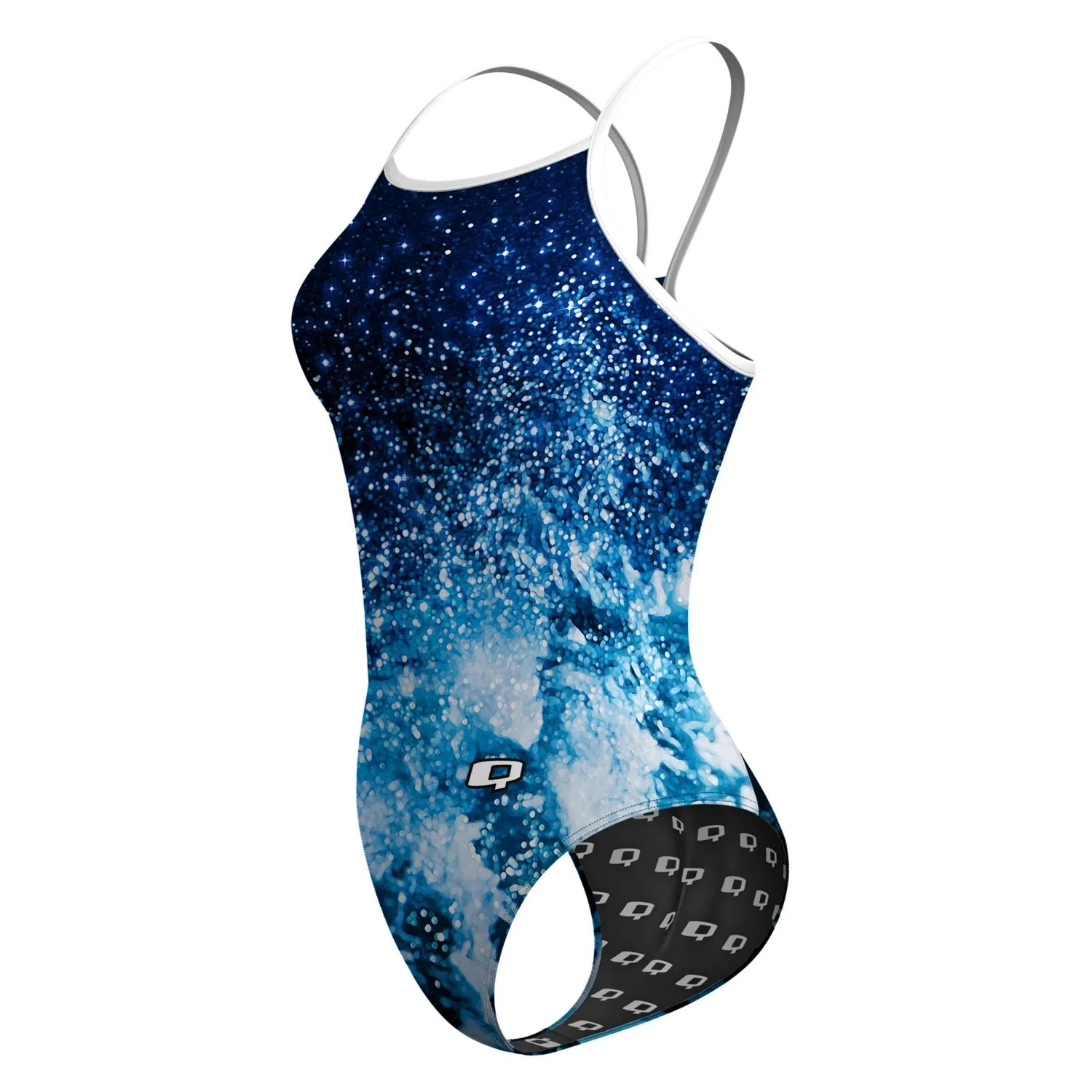 Cosmic Waves Skinny Strap Swimsuit