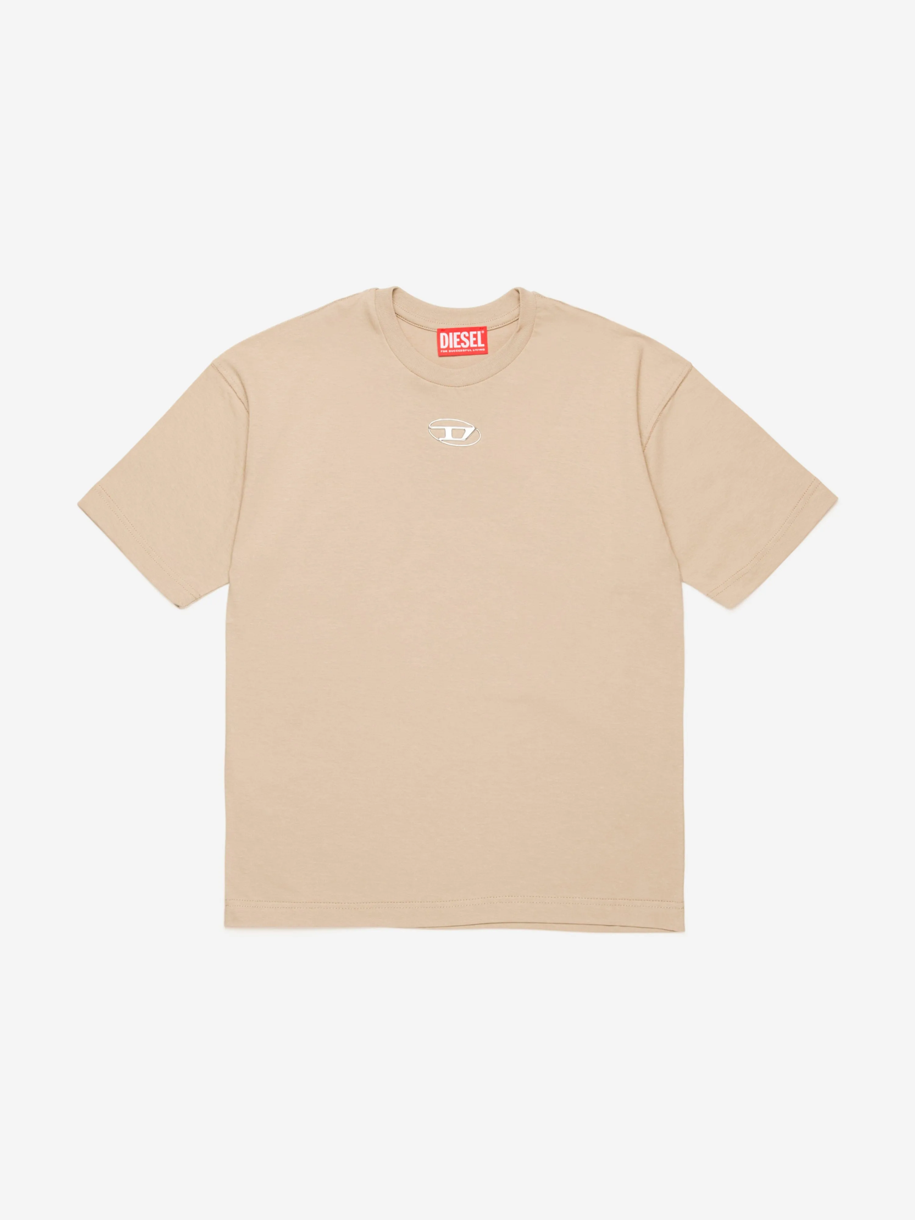 Diesel Kids Logo T-Shirt in Beige