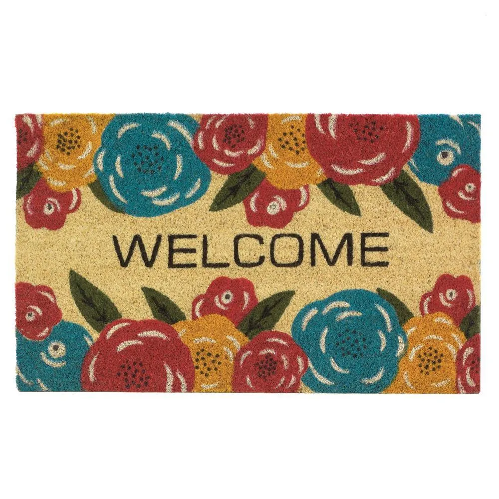 Floral Welcome Mat