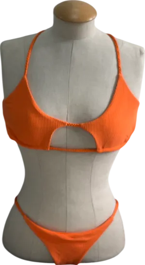 Frankies Bikinis Bright Orange Bikini Set UK M