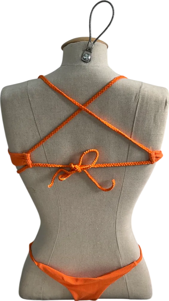 Frankies Bikinis Bright Orange Bikini Set UK M