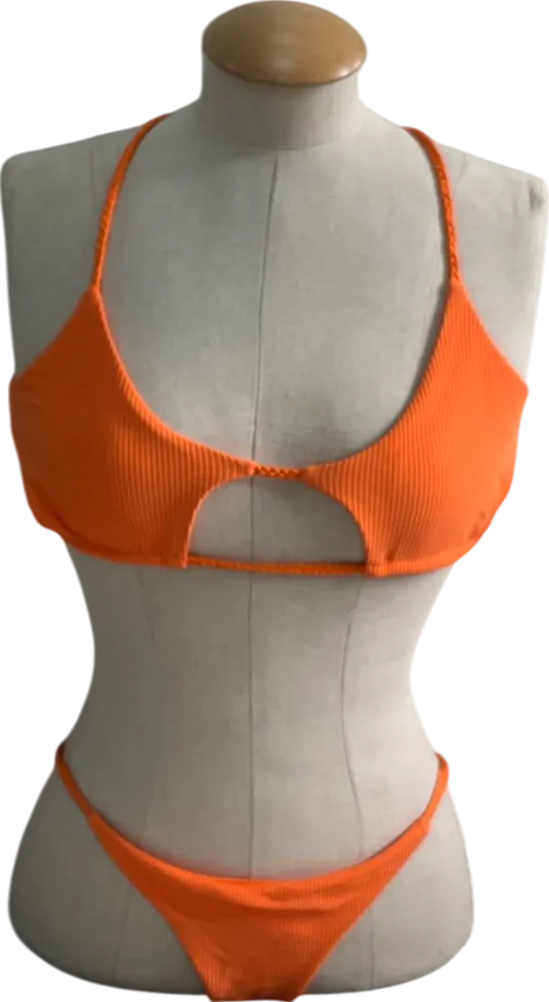 Frankies Bikinis Bright Orange Bikini Set UK M