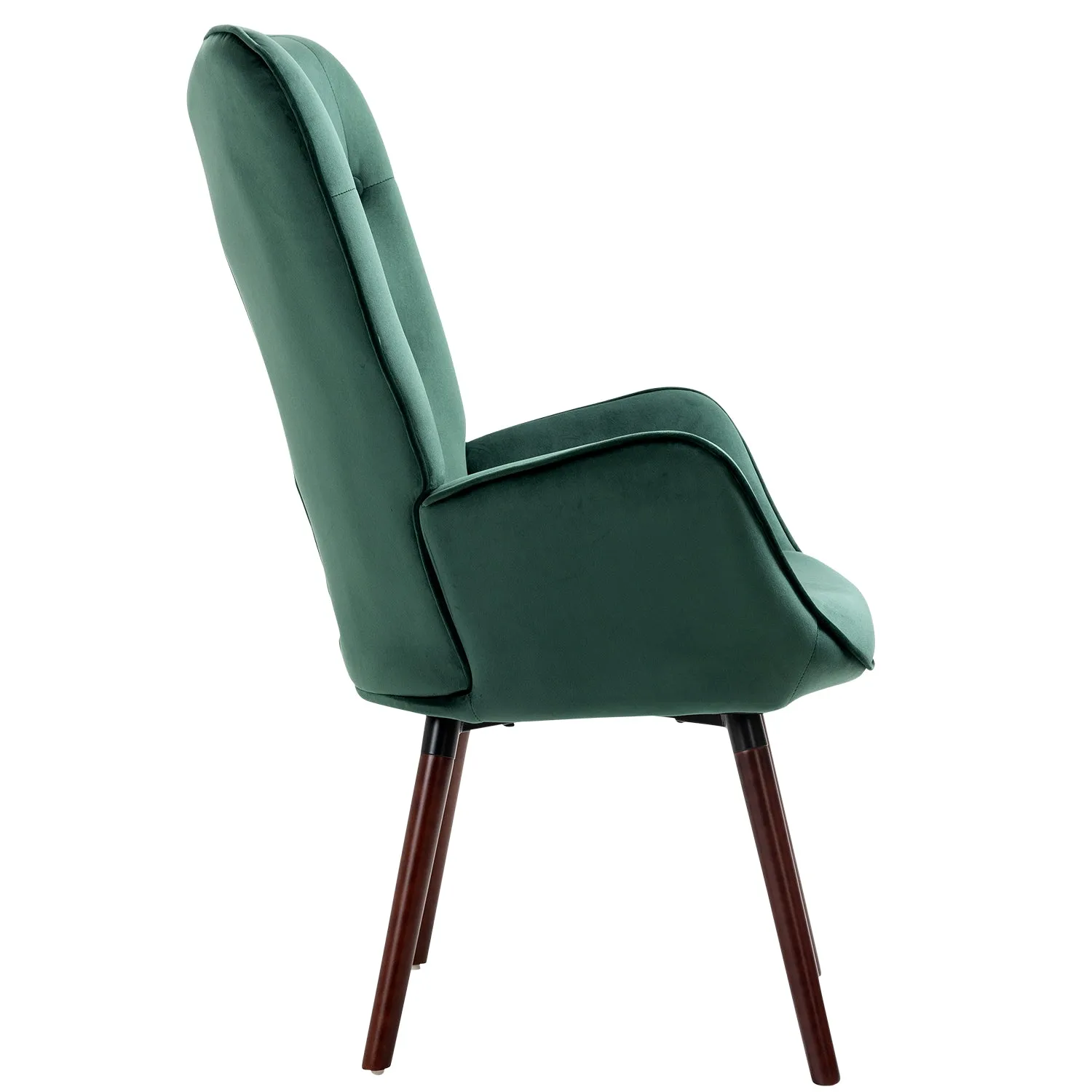 Green Velvet Tufted Arm Chair - HomyCasa