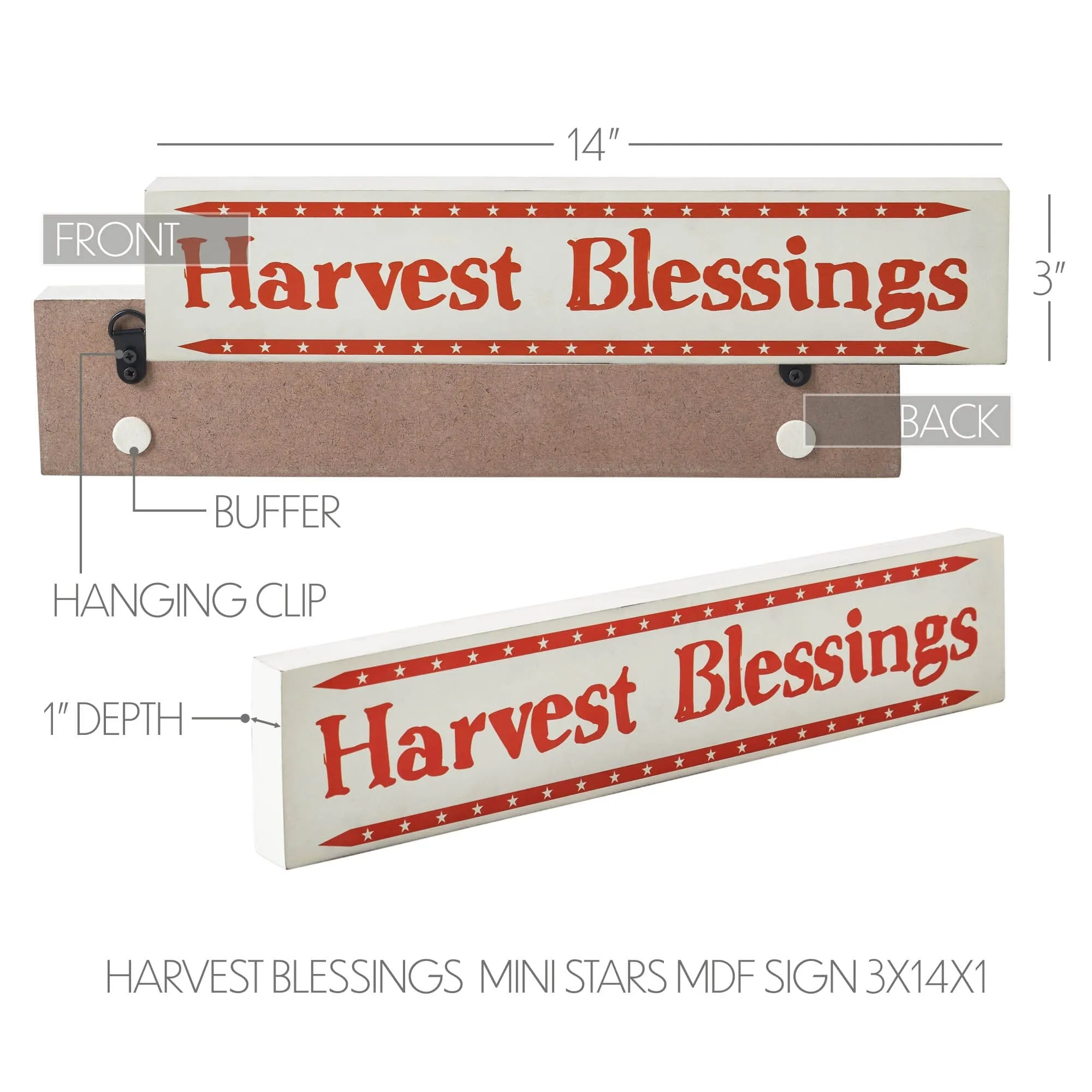 Harvest Blessings Mini Stars Sign