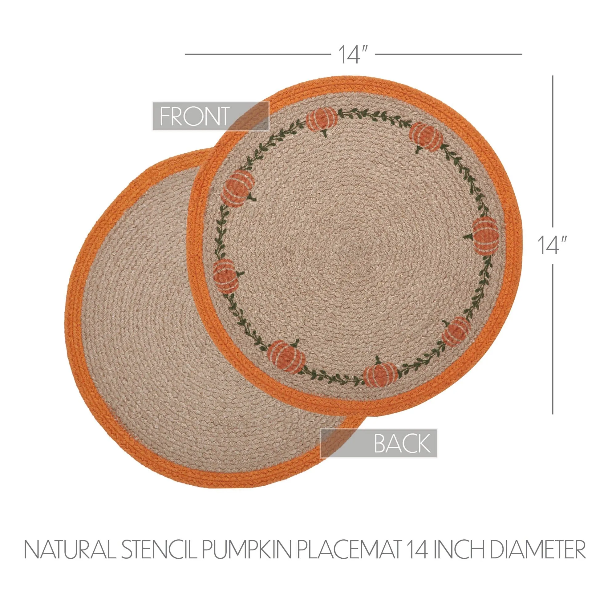 Harvest Blessings Natural Stencil Trivet 14"