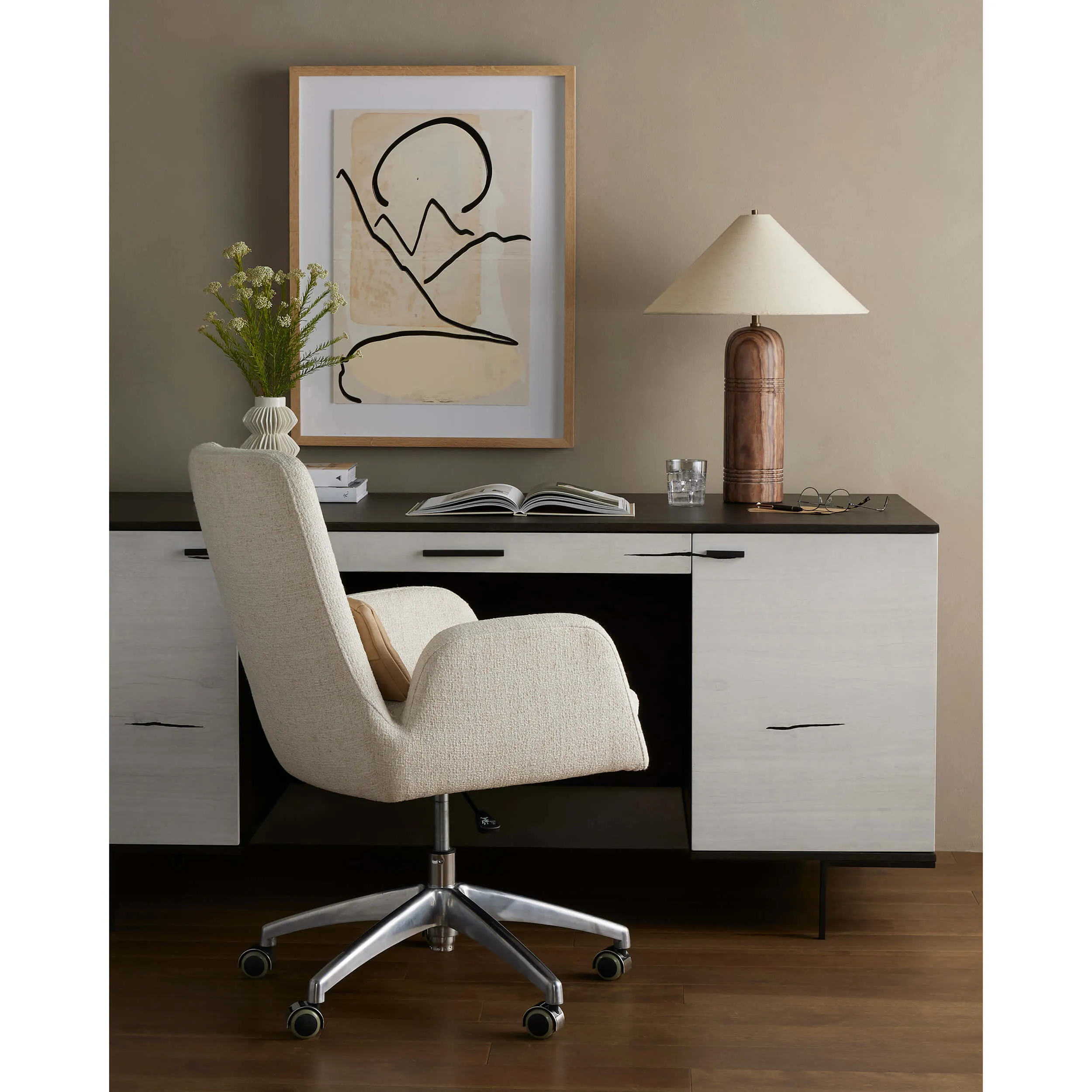 Leda Desk Chair, Omari Natural