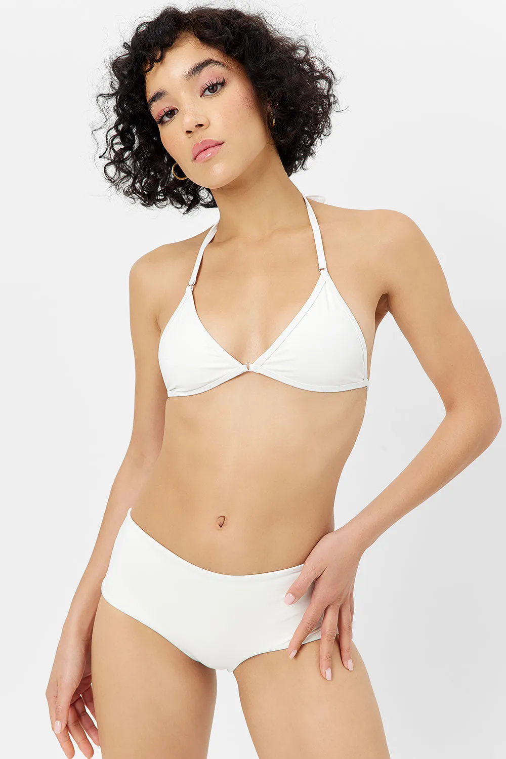Lisa Full Coverage Bikini Bottom - White