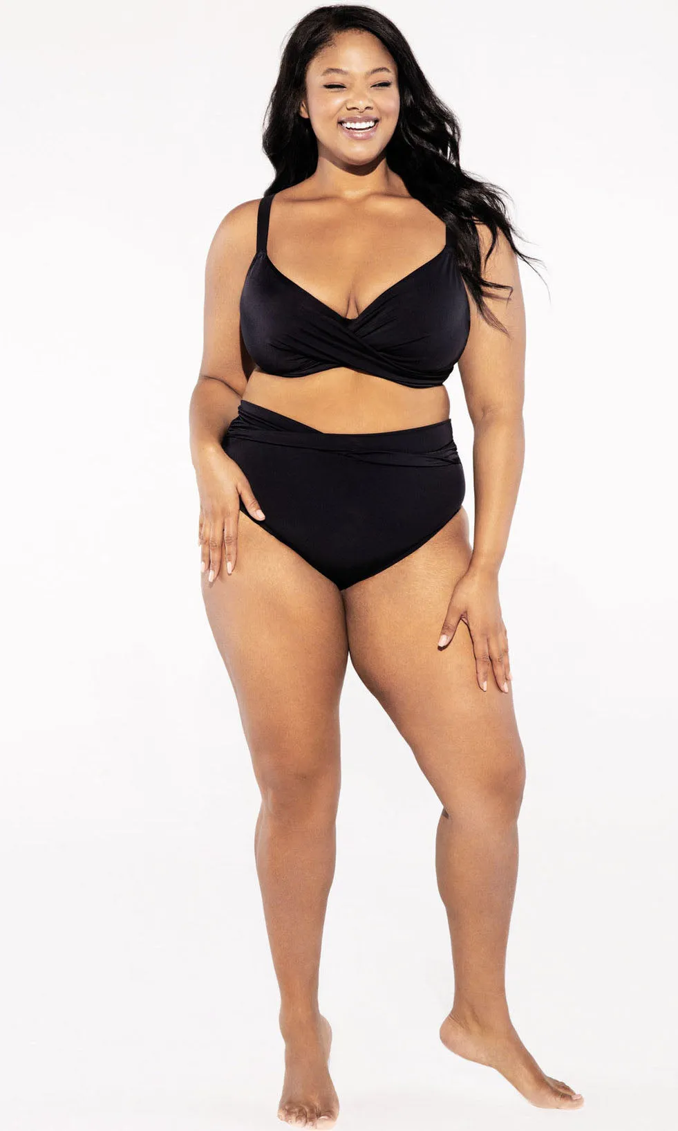 Magnetic Black UW Plunge Bikini Top