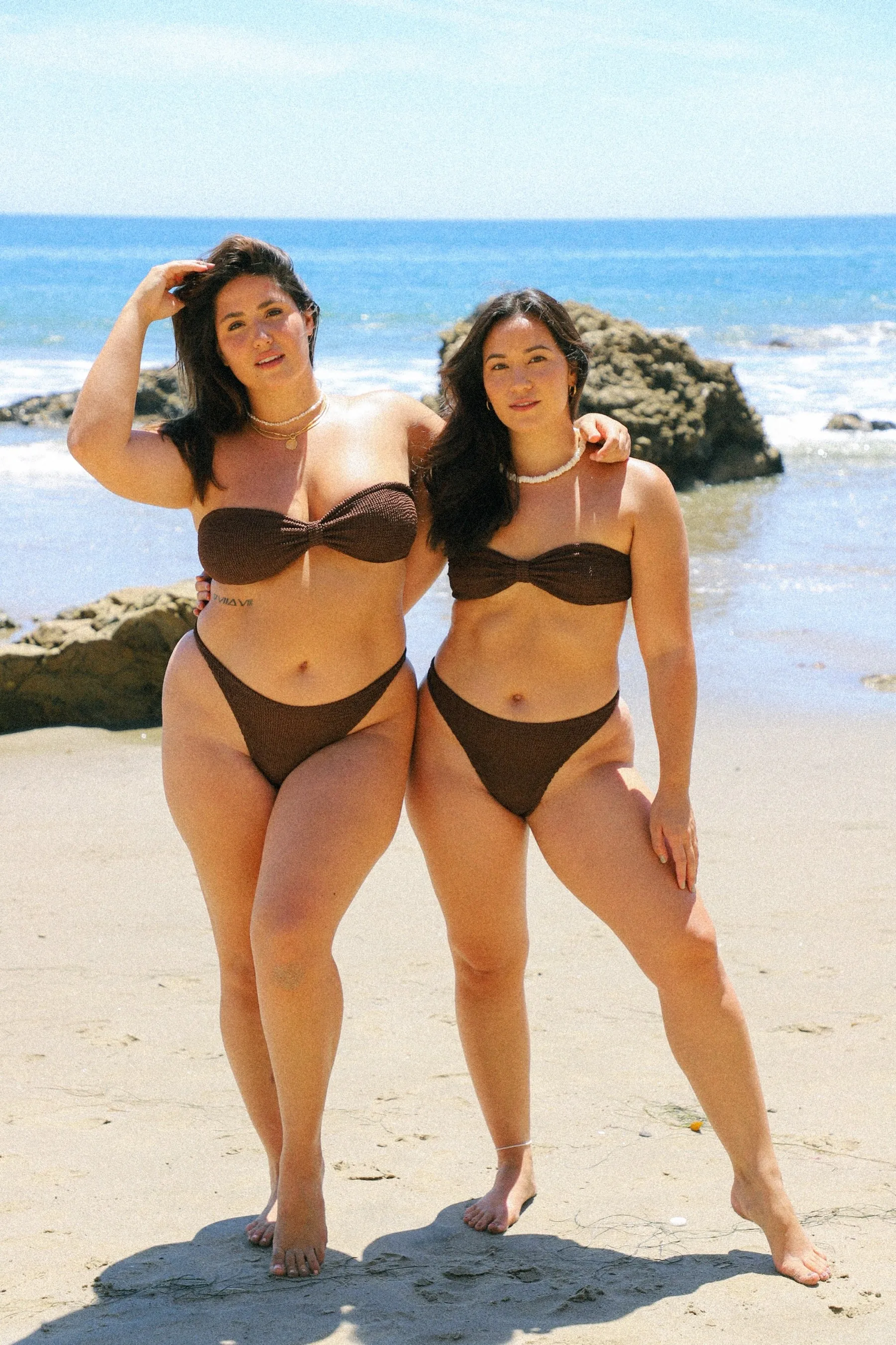 Metallic Chocolate Jean Bikini