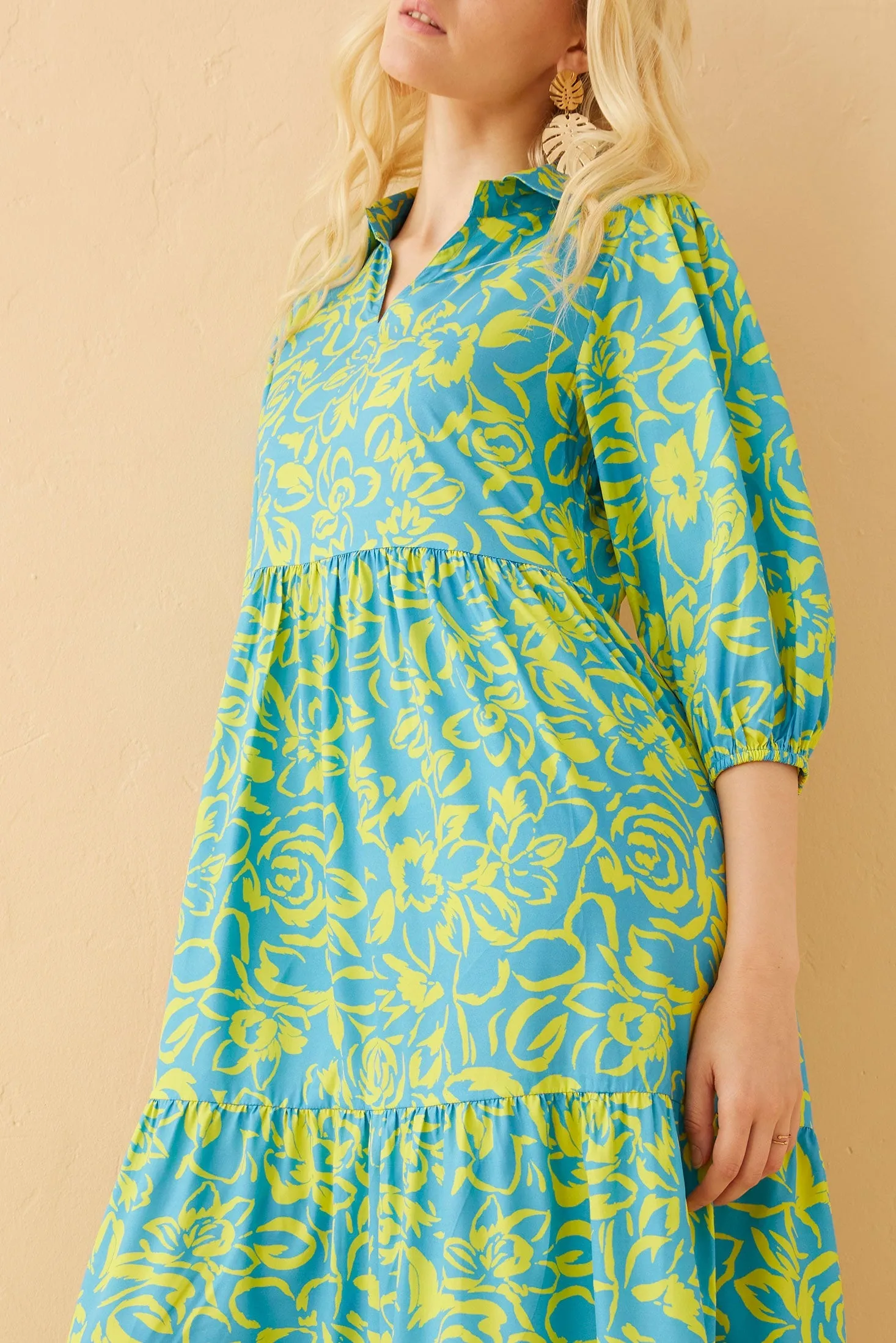 Minerva Floral Drop Waist Dress