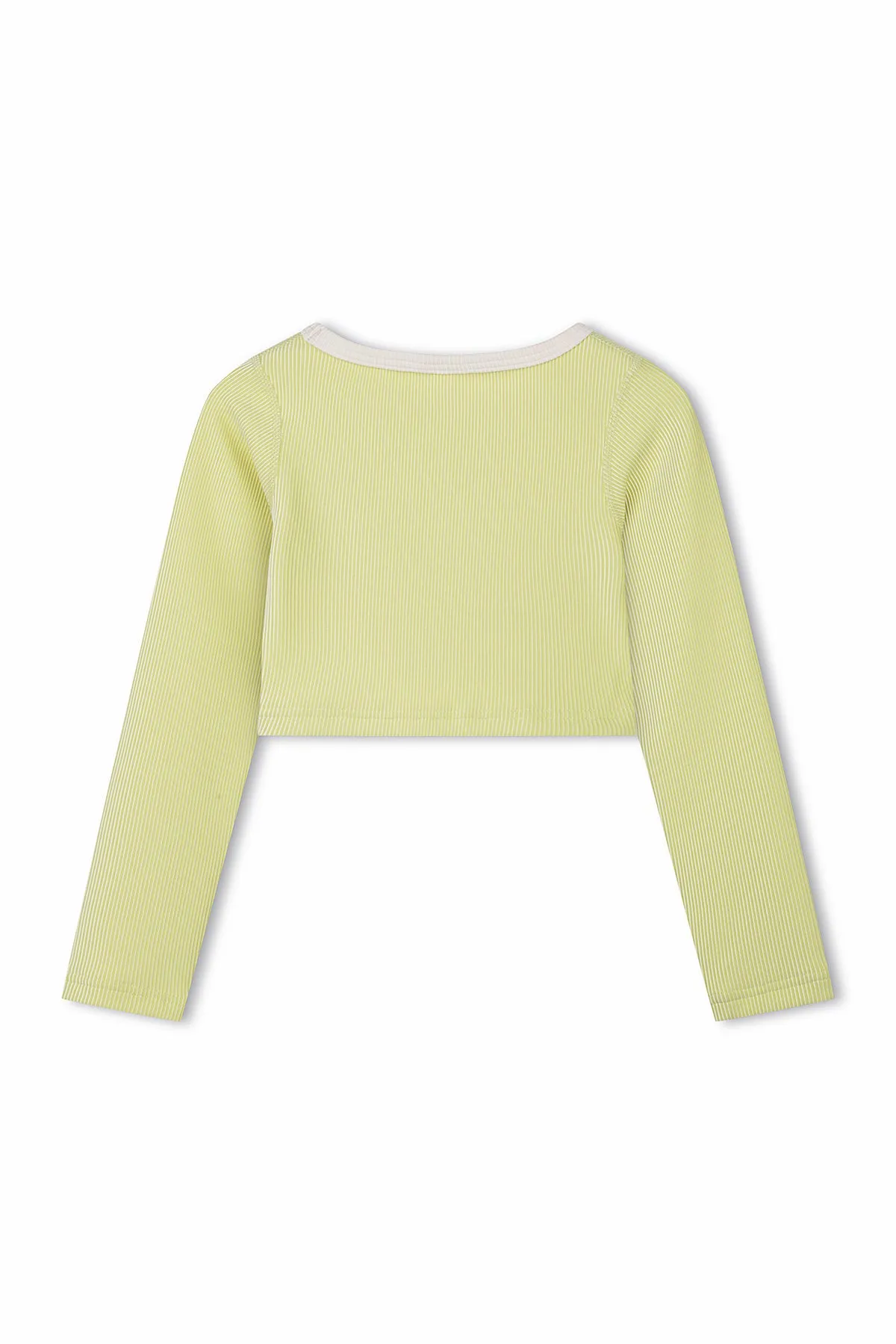 Mini Stripe Rib Crop Rashie - Citrus