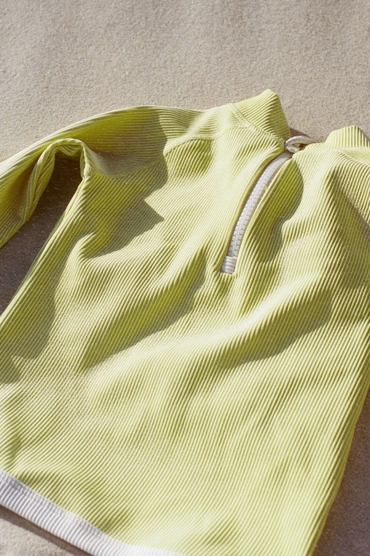 Mini Stripe Rib Rashie - Citrus
