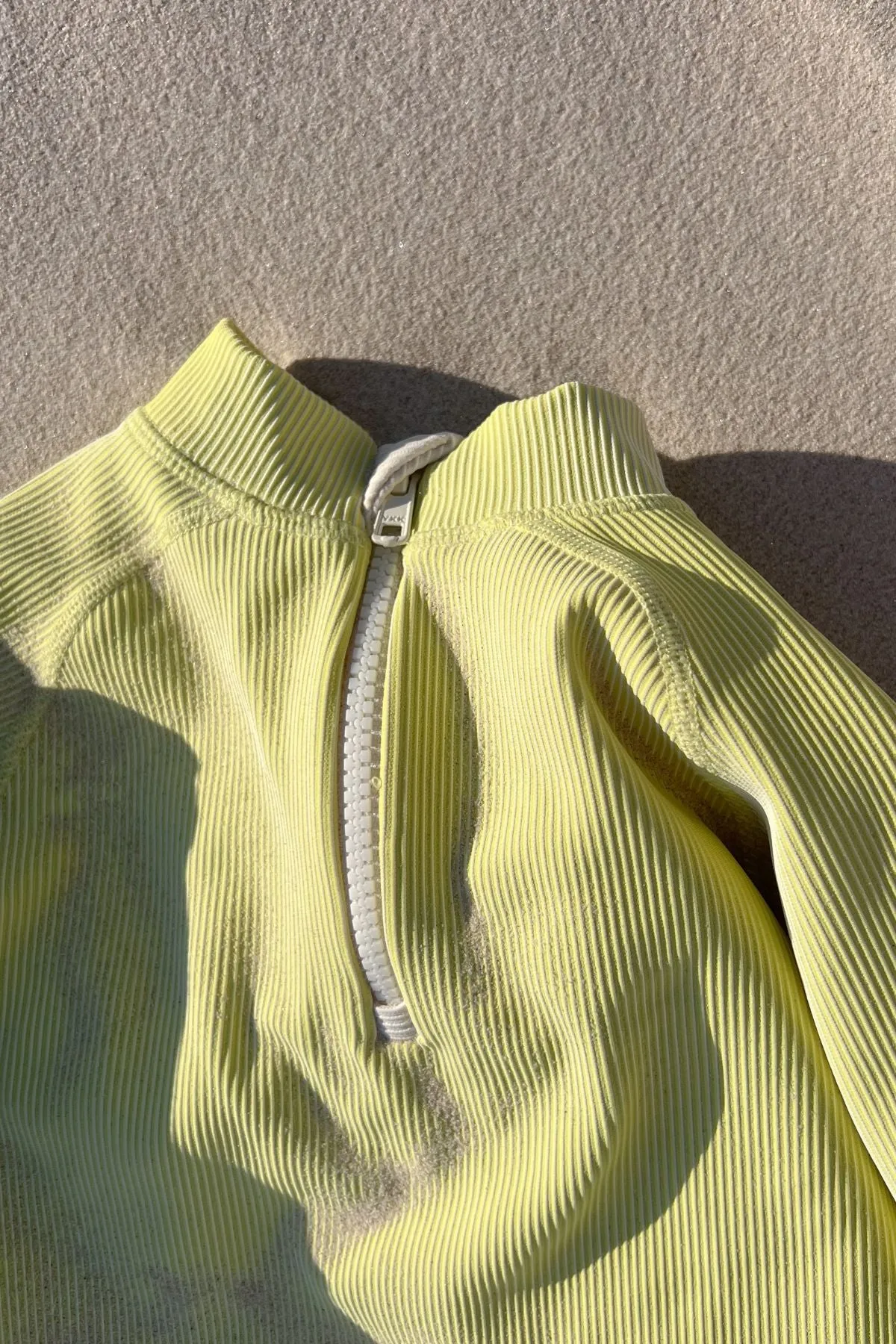 Mini Stripe Rib Rashie - Citrus