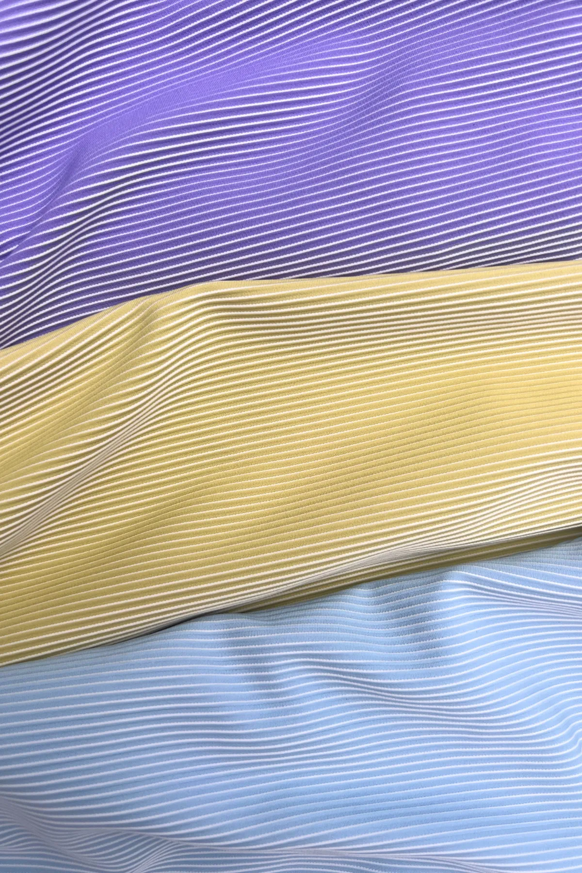 Mini Stripe Rib Scoop Bikini Top - Grape