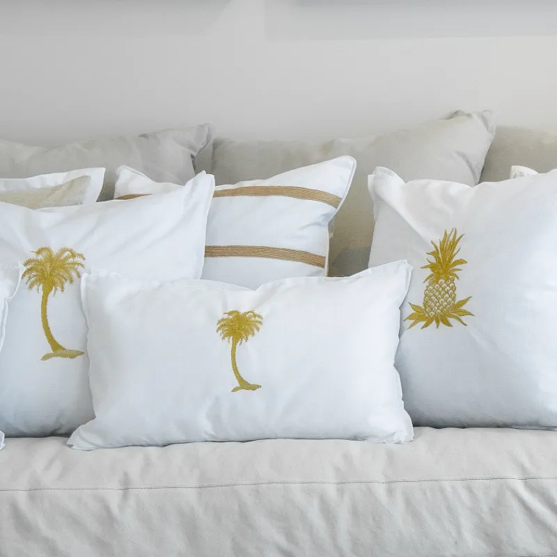 Mirage Haven Pine White and Gold 50x50cm Cushion Cover