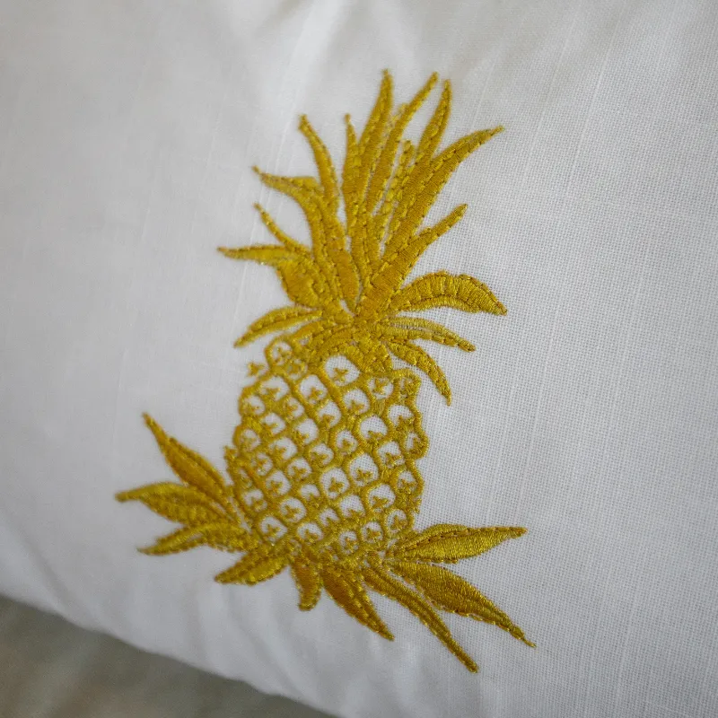 Mirage Haven Pine White and Gold 50x50cm Cushion Cover