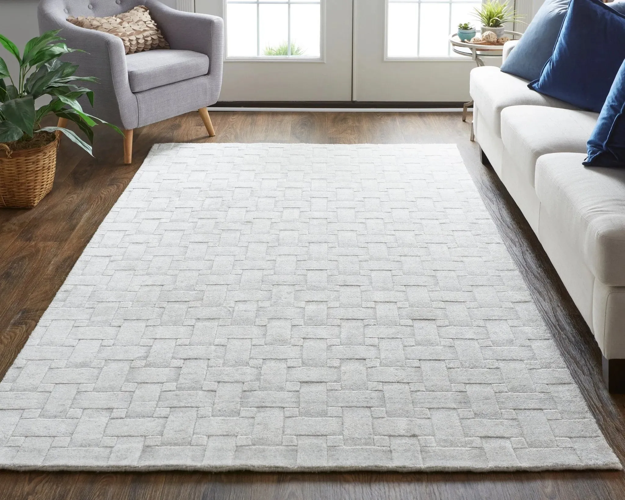 Redford RED8669F White/Silver Rug