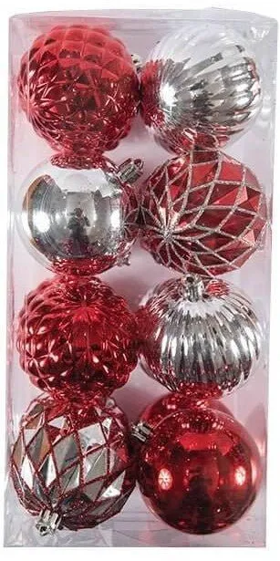 Reflective Glitter Gem Christmas Ornament Set