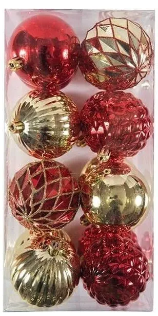 Reflective Glitter Gem Christmas Ornament Set