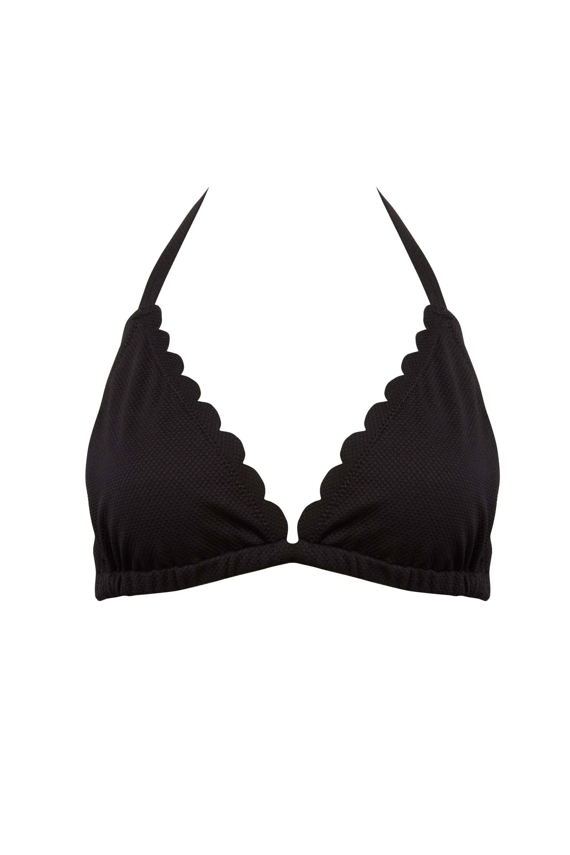 Sophia Fuller Bust Mix & Match Black Scallop Triangle Bikini Top