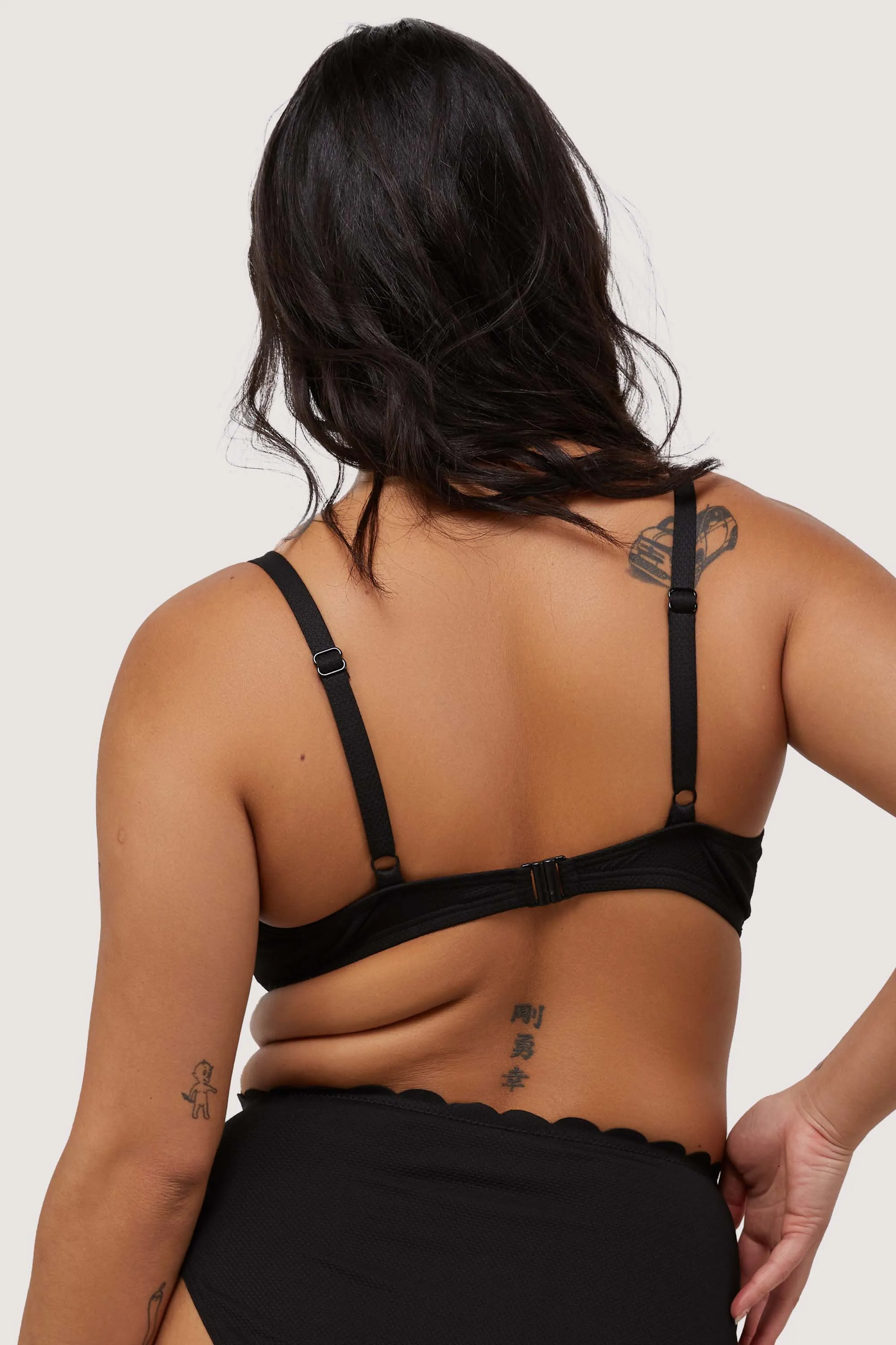 Sophia Mix & Match Black Scallop Underwire Bikini