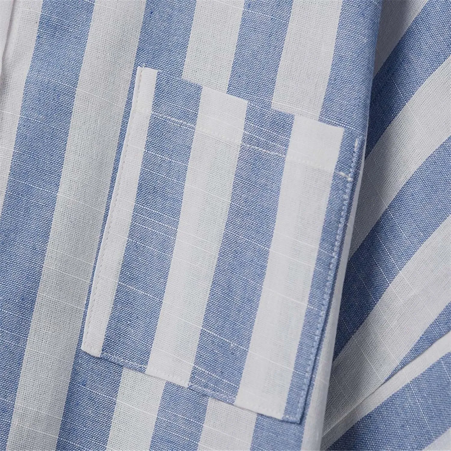 Striped Button Down Shirt Women Plus Size Business Casual Summer Short Sleeve Tops Cotton Linen Fitted Work Shirts