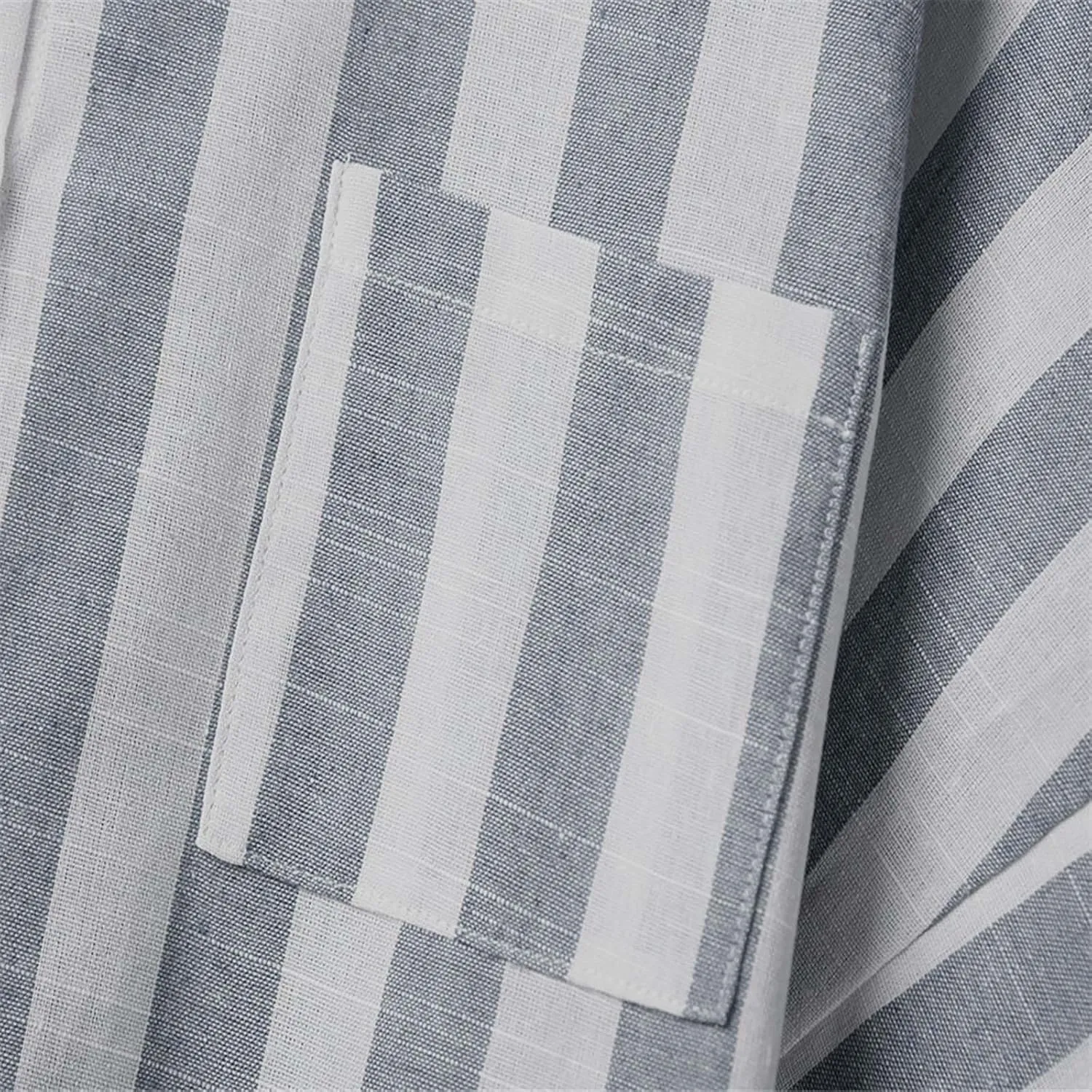 Striped Button Down Shirt Women Plus Size Business Casual Summer Short Sleeve Tops Cotton Linen Fitted Work Shirts