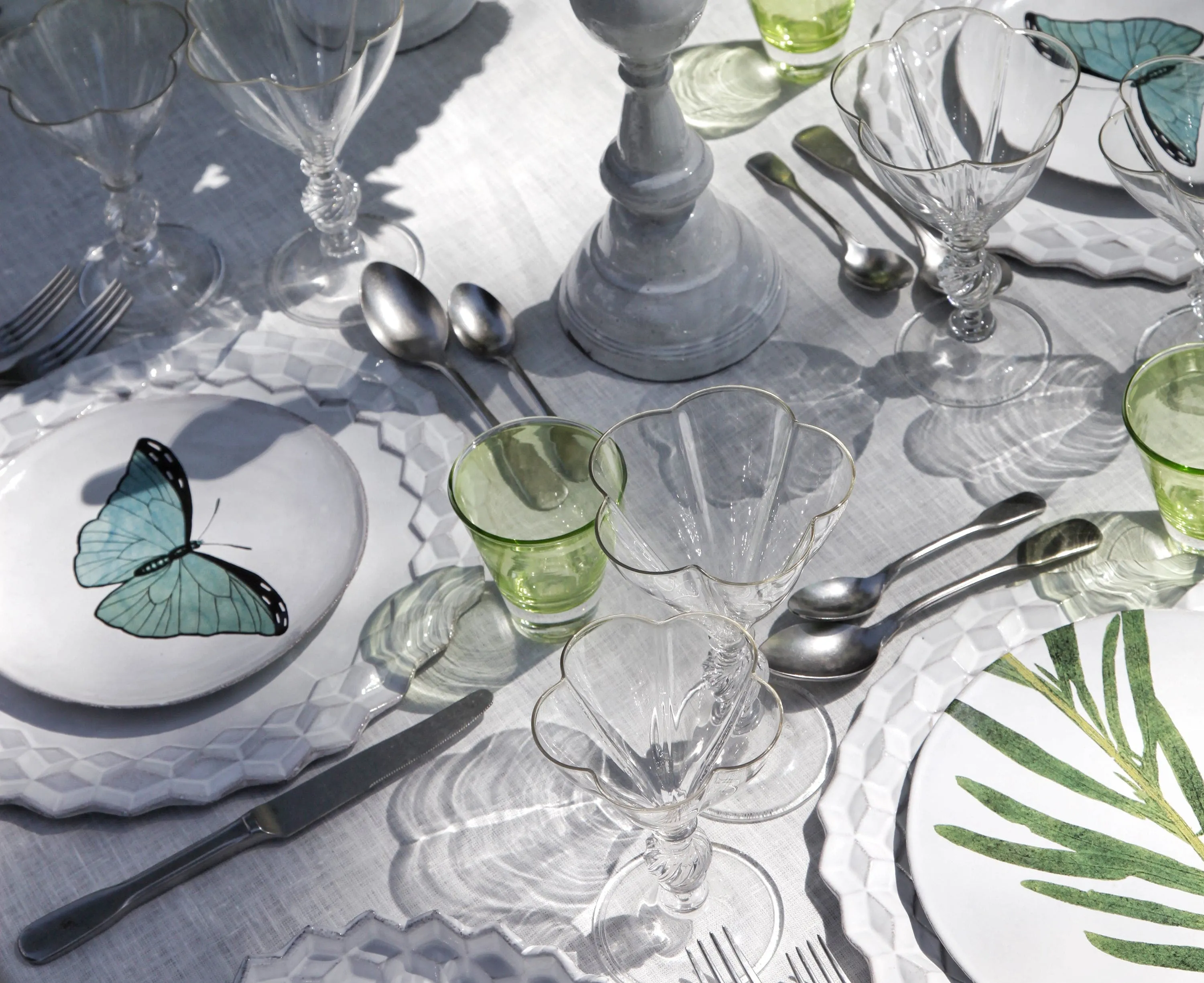 Summerill & Bishop Beautiful White Hemstitch Linen Tablecloth