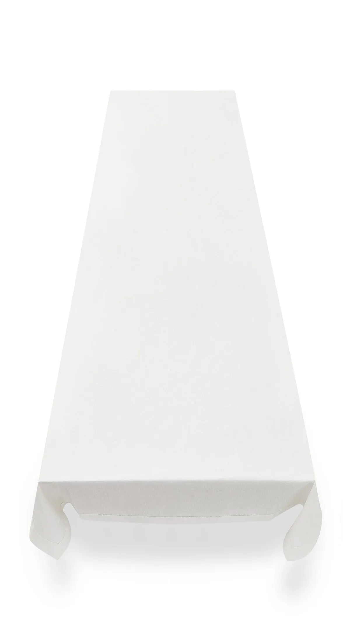Summerill & Bishop Beautiful White Hemstitch Linen Tablecloth