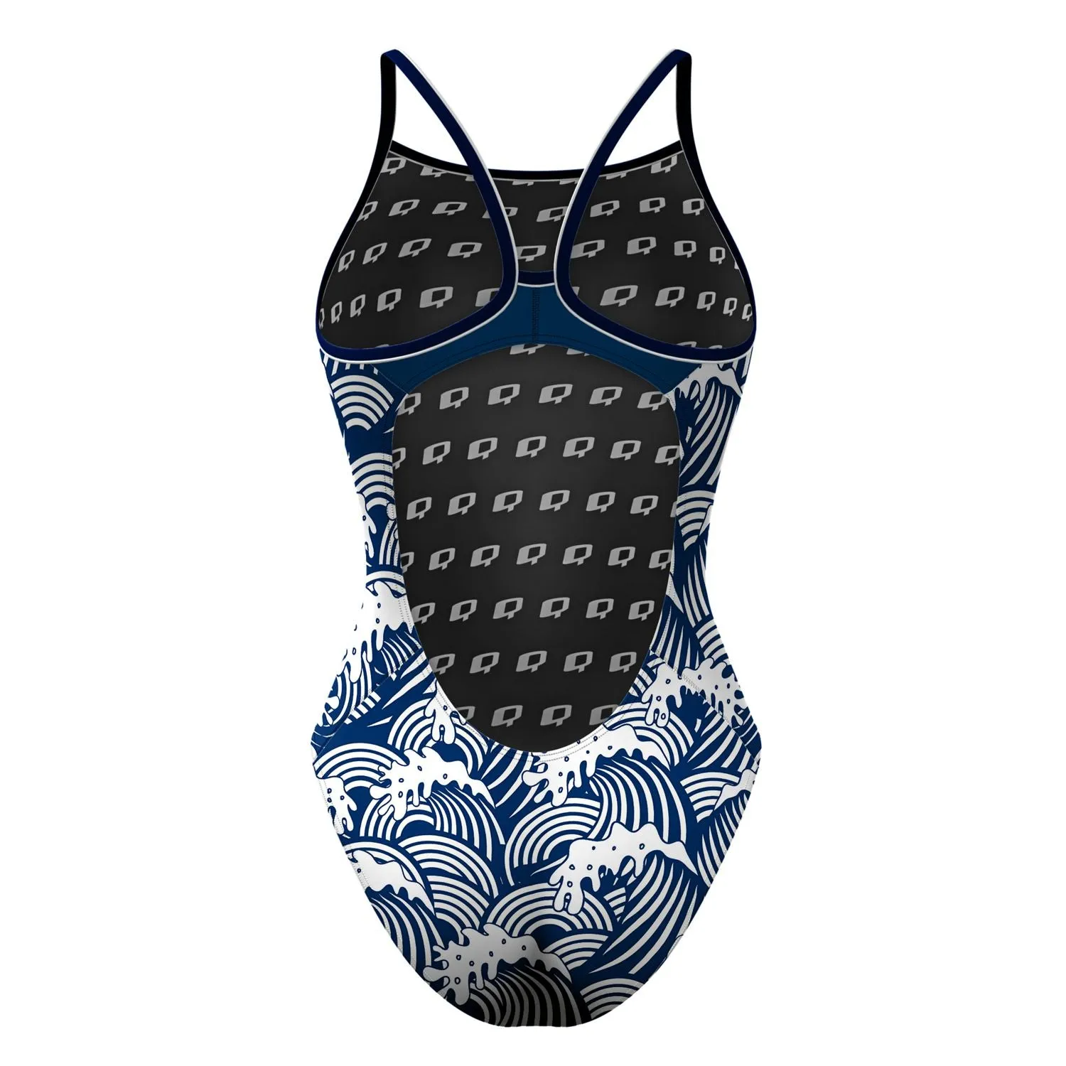White Cap Skinny Strap Swimsuit