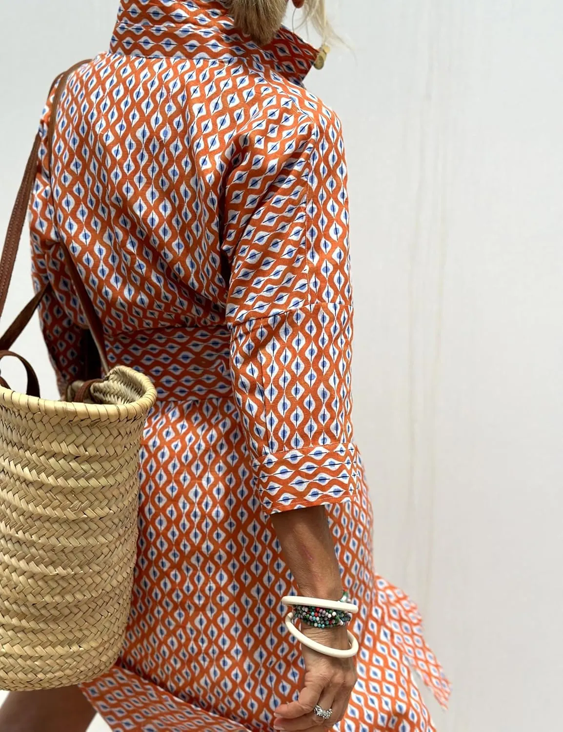 Women Button Down Striped Shirt Maxi Dress Casual Lapel 3/4 Sleeve Belted Loose Vacation Long Dresses