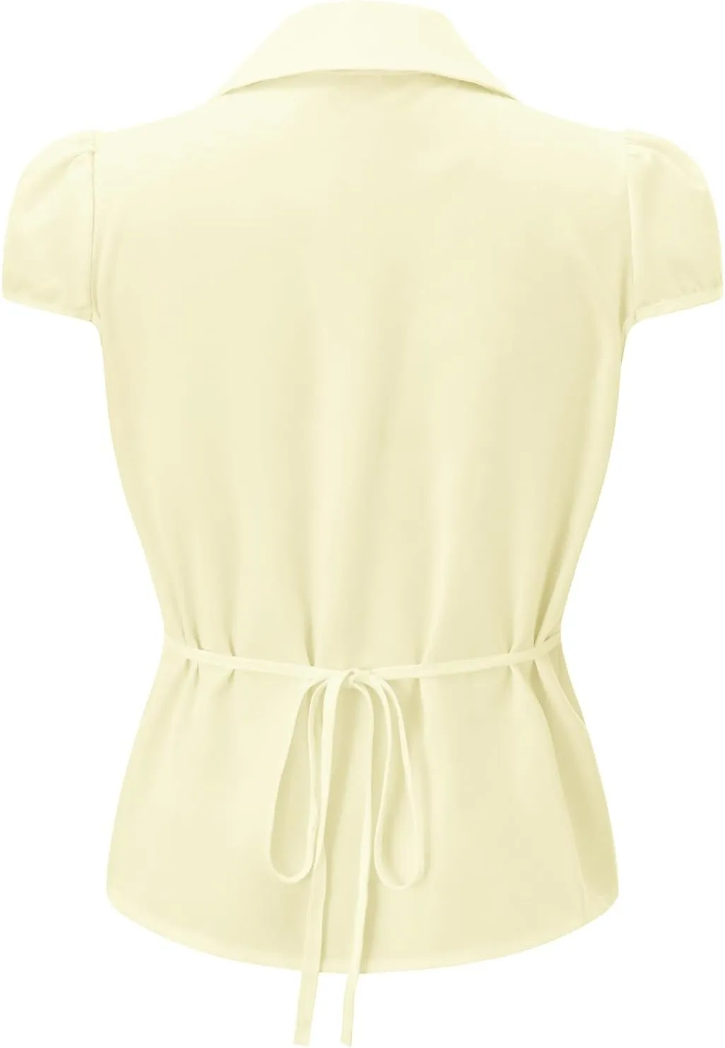 Women Y2k Coquette Button Down Shirt Cute Preppy Cap Sleeve V Neck Slim Fit Crop Top Casual 90S Vintage Blouse